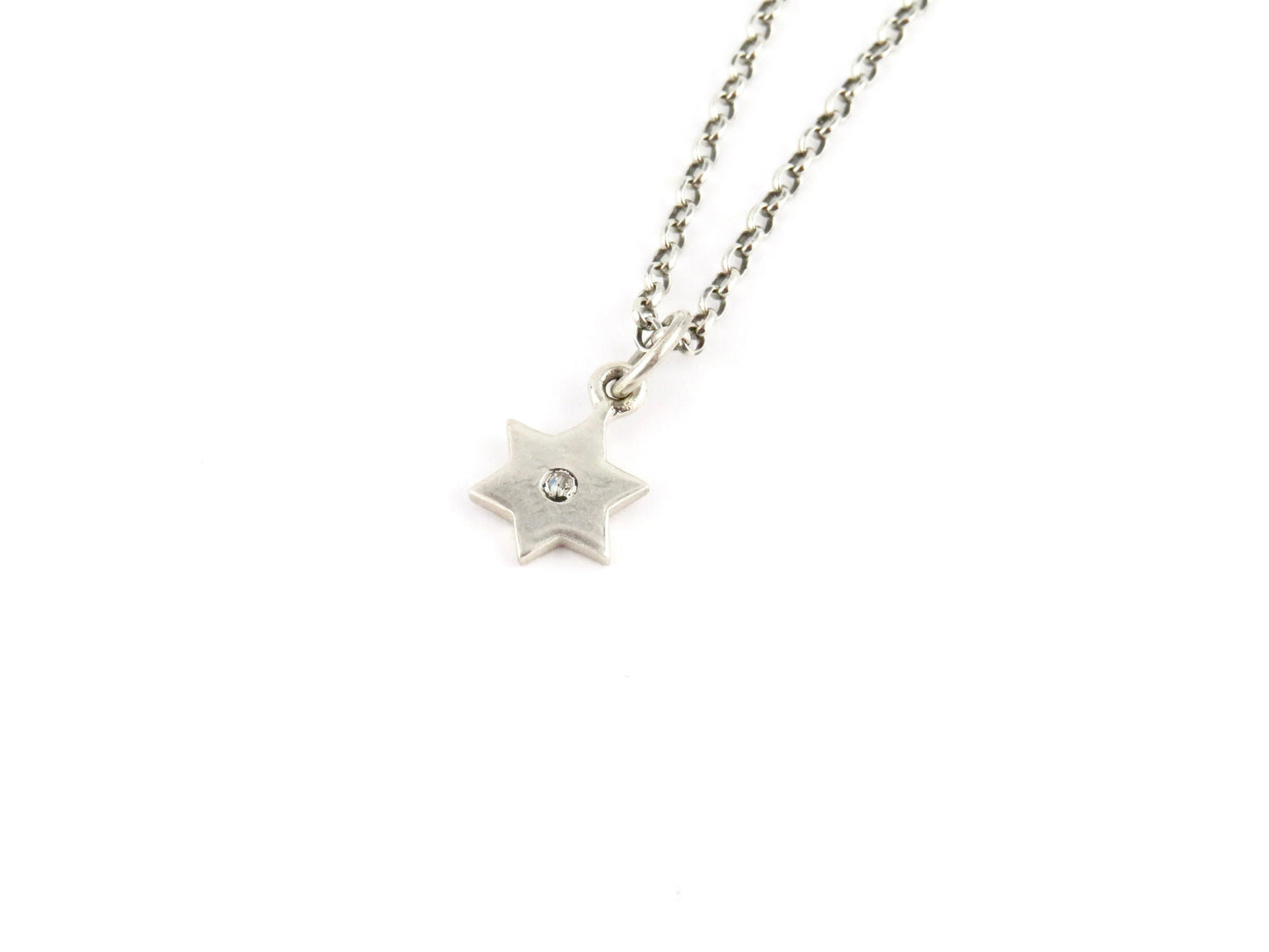 Jewish Star Necklace, Judaic Necklace, Bat Mitzvah Gift, Magen David Necklace, Star David Necklace, Spiritual Gift, Diamond Star Necklace