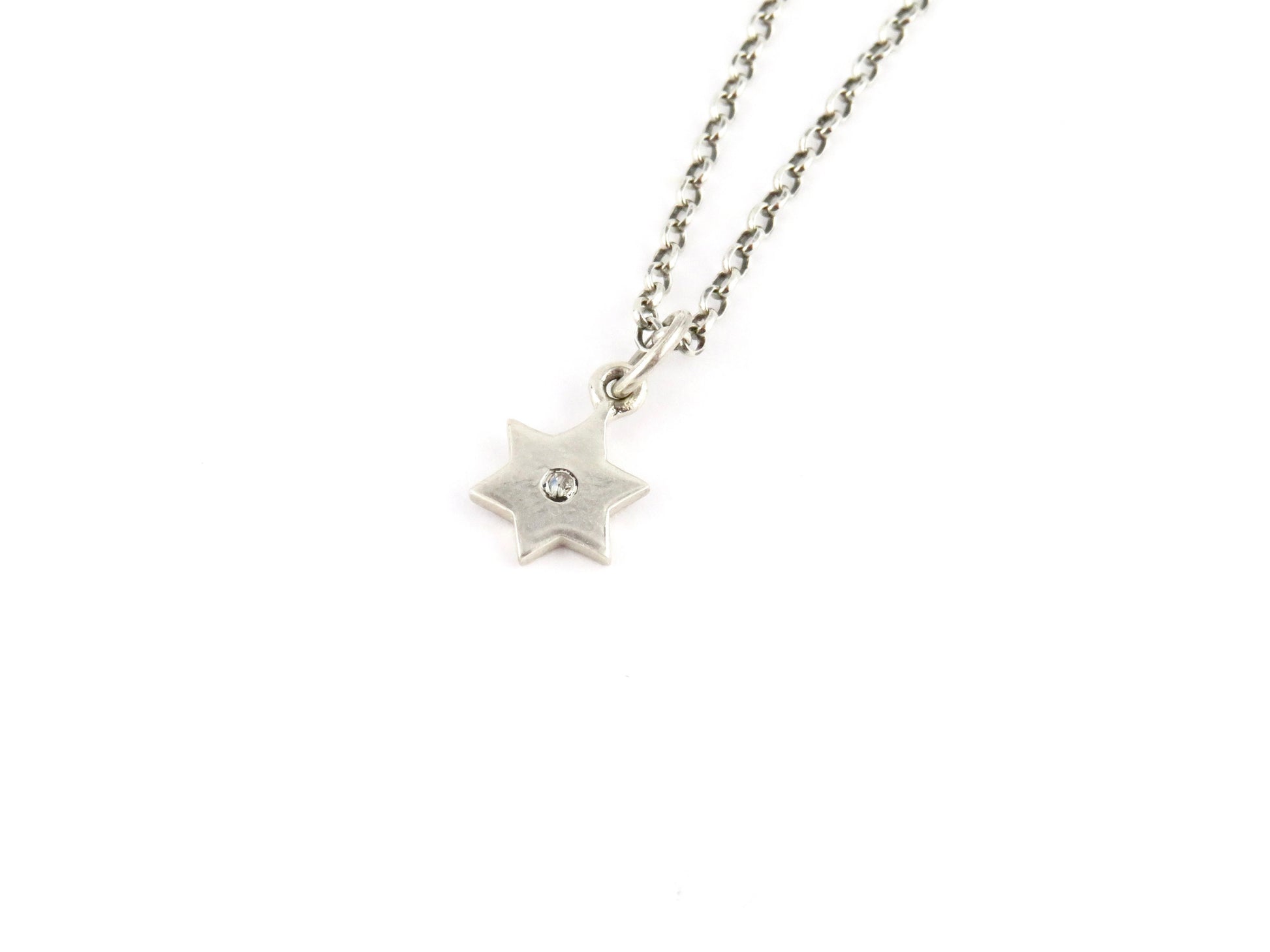 Jewish Star Necklace, Judaic Necklace, Bat Mitzvah Gift, Magen David Necklace, Star David Necklace, Spiritual Gift, Diamond Star Necklace