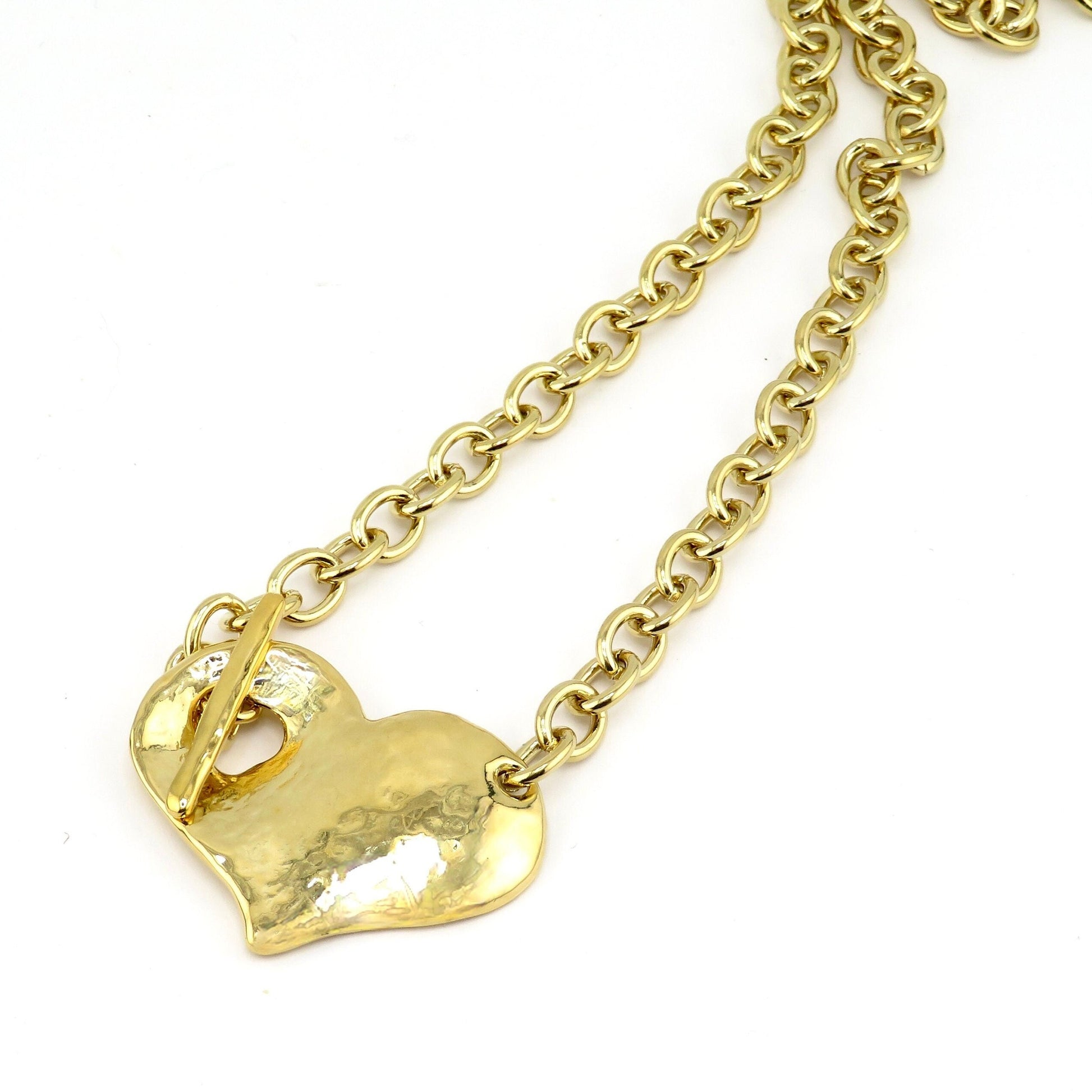 Gold Heart in Front Necklace