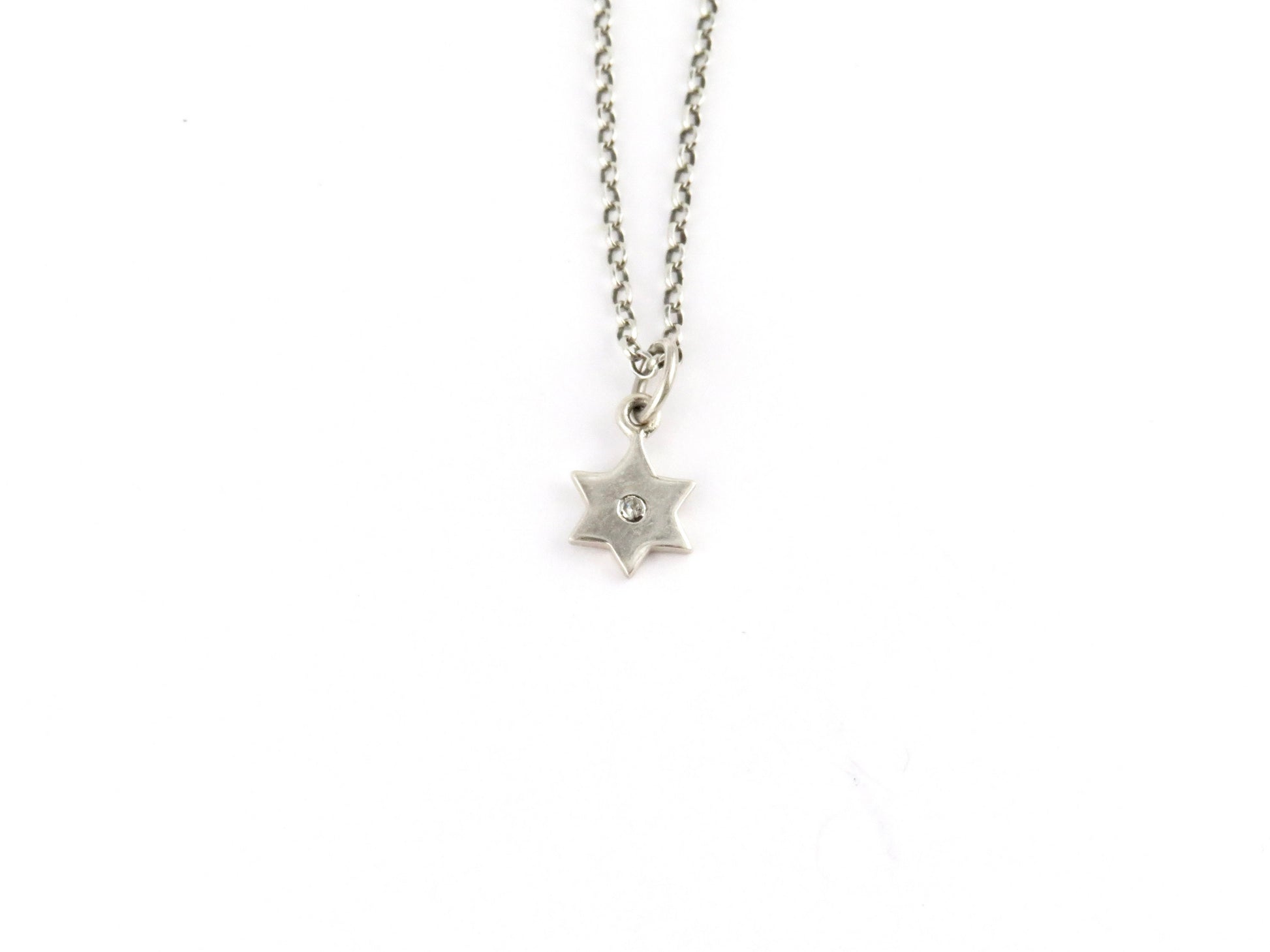 Jewish Star Necklace, Judaic Necklace, Bat Mitzvah Gift, Magen David Necklace, Star David Necklace, Spiritual Gift, Diamond Star Necklace
