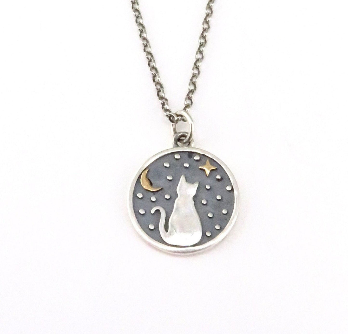 Celestial Sitting Cat Necklace