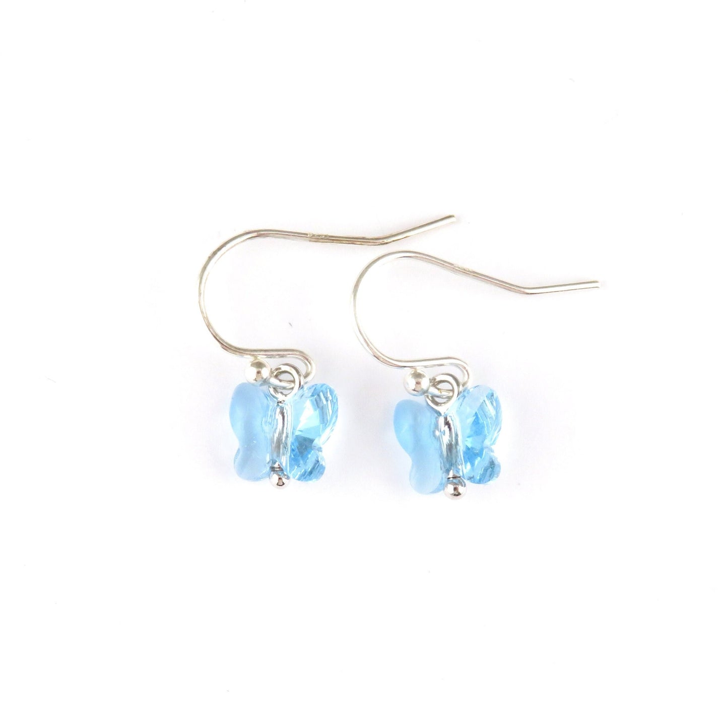 Delicate Butterfly Earrings | Blue Crystal Butterfly Earrings | Small Blue Butterflies | Crystal Butterflies | Sweet Butterfly Earrings