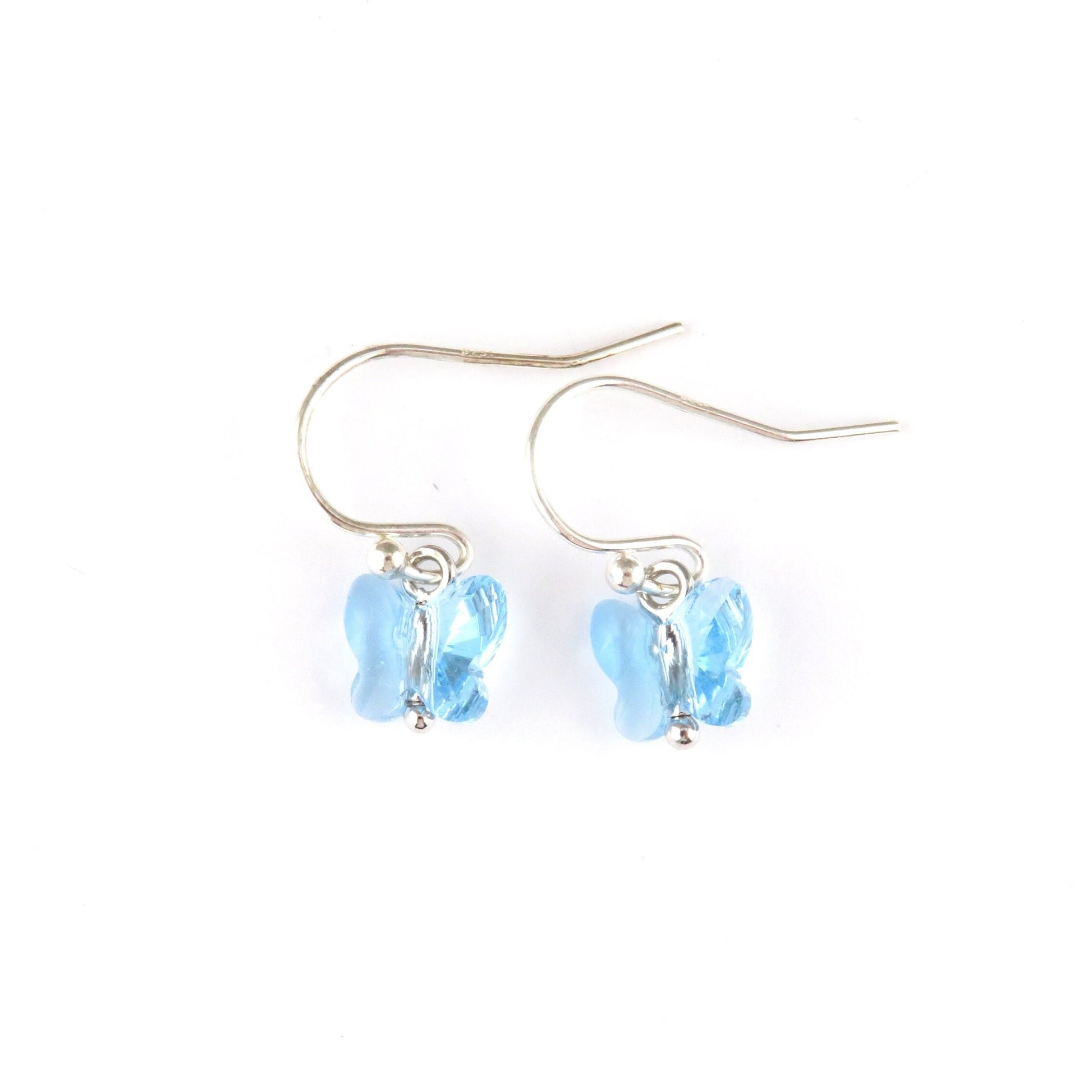 Delicate Butterfly Earrings | Blue Crystal Butterfly Earrings | Small Blue Butterflies | Crystal Butterflies | Sweet Butterfly Earrings