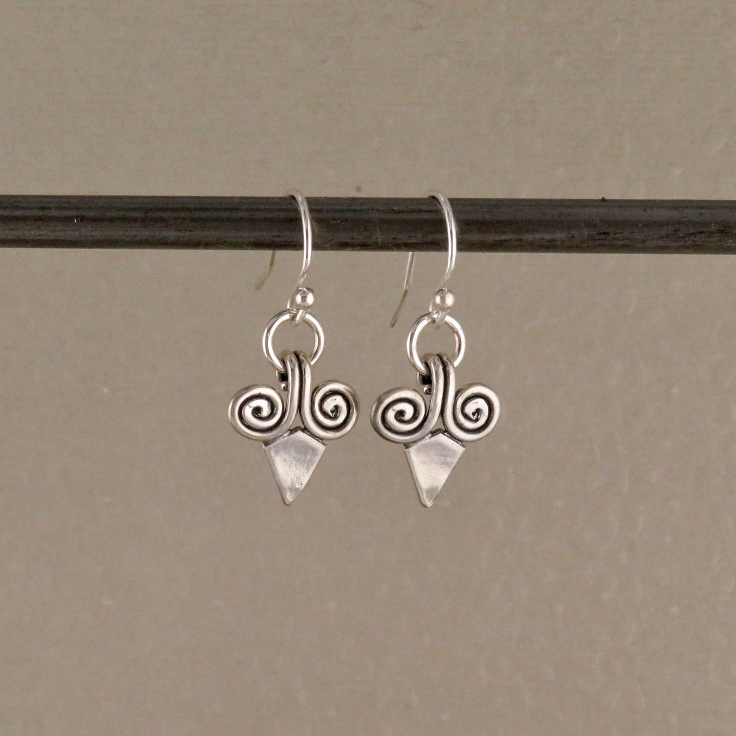 Sterling Drop Earrings | Unique Silver Earrings | Tribal Earrings | Wavy Sterling Earrings | Lightweight Silver Earrings | Airy Earrings