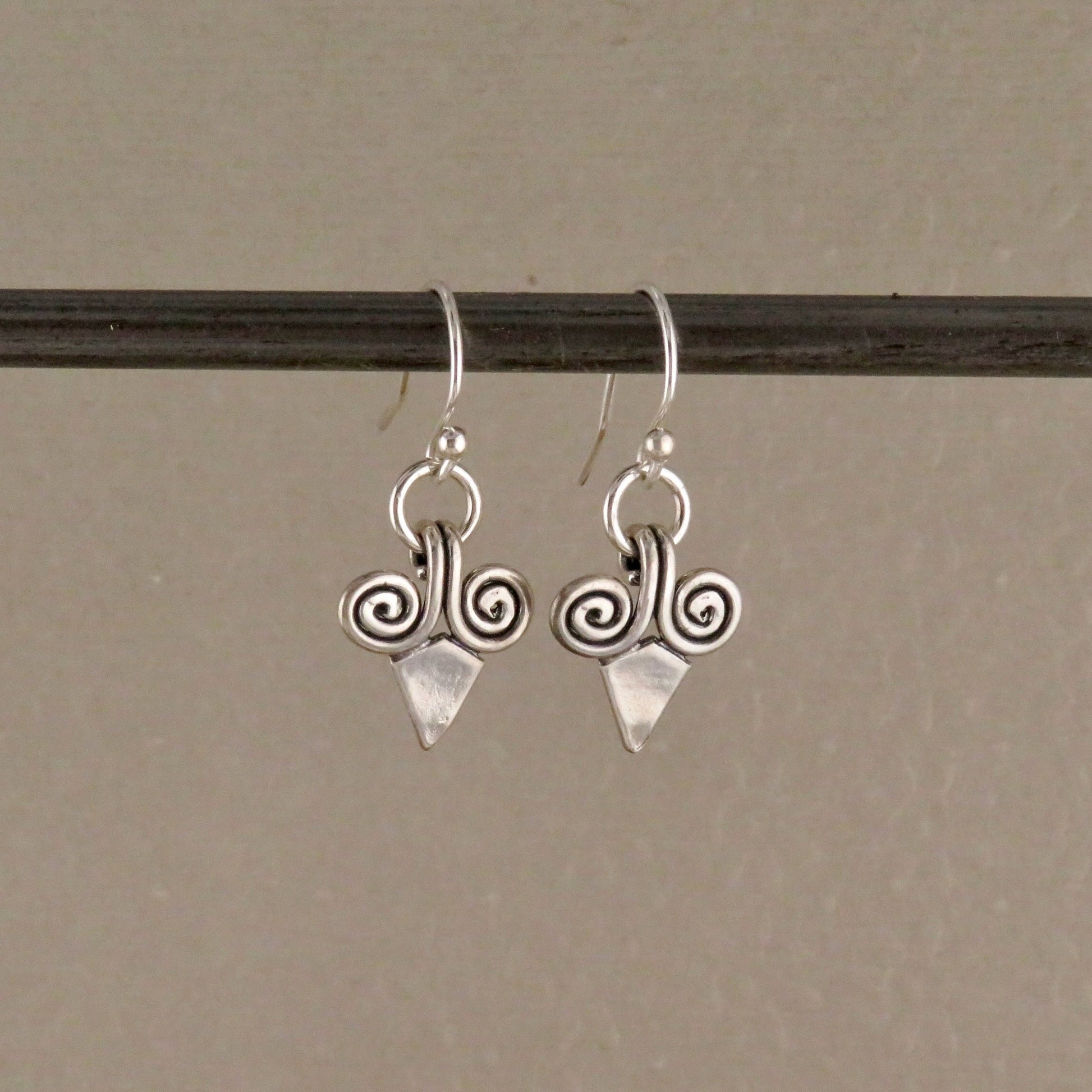 Sterling Drop Earrings | Unique Silver Earrings | Tribal Earrings | Wavy Sterling Earrings | Lightweight Silver Earrings | Airy Earrings