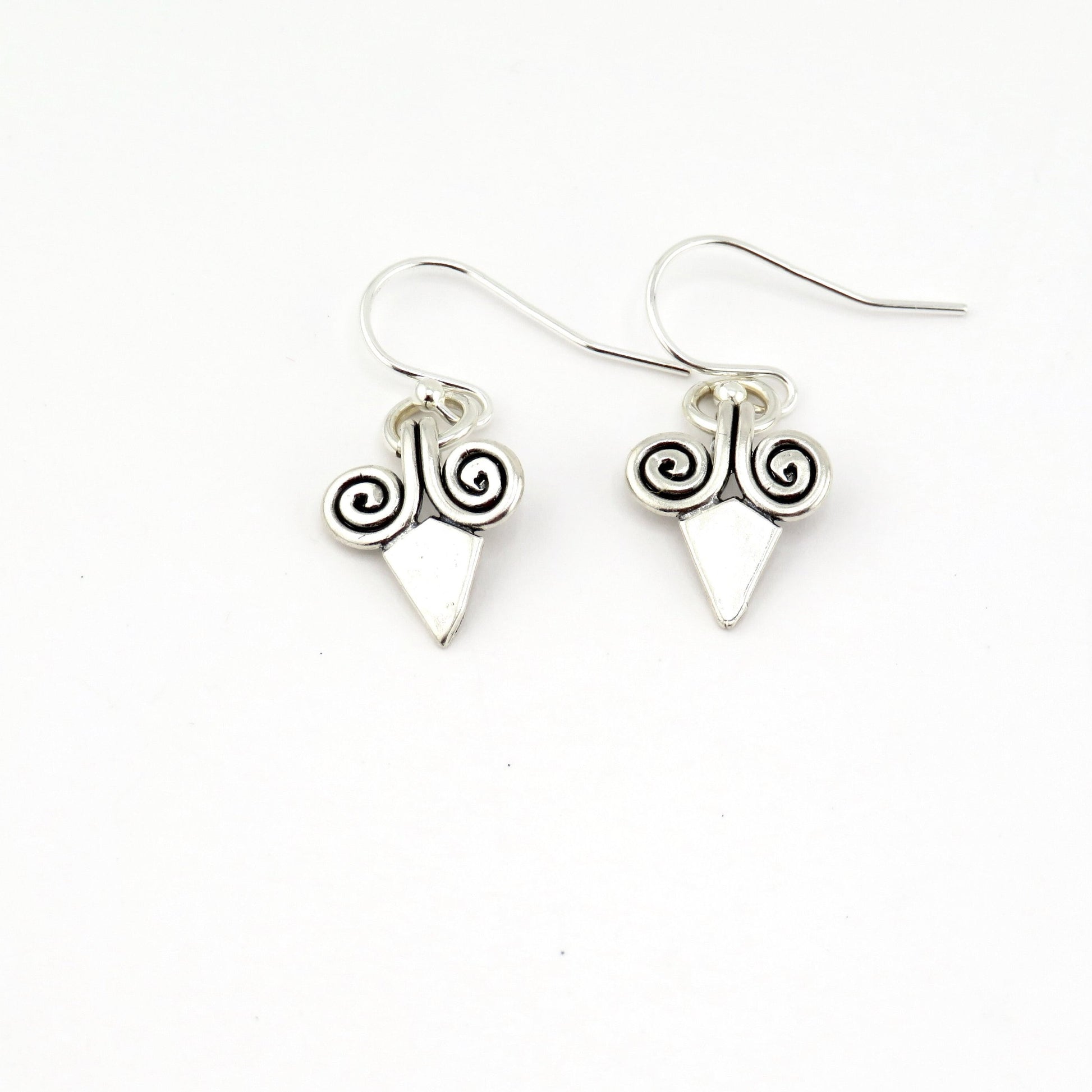 Sterling Drop Earrings | Unique Silver Earrings | Tribal Earrings | Wavy Sterling Earrings | Lightweight Silver Earrings | Airy Earrings