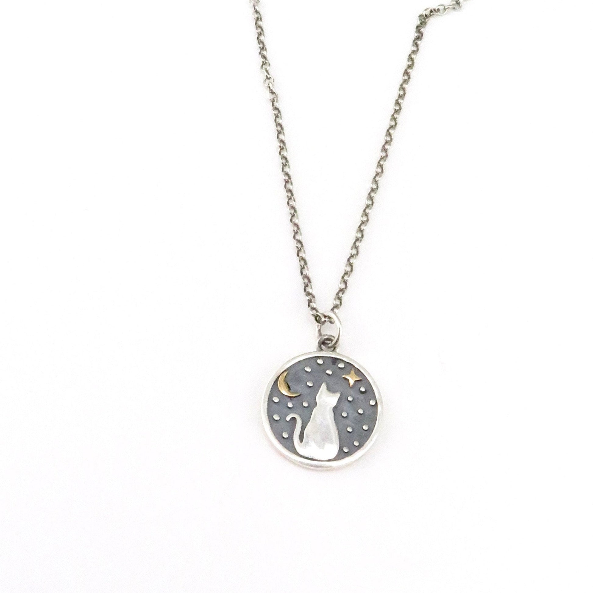 Celestial Sitting Cat Necklace