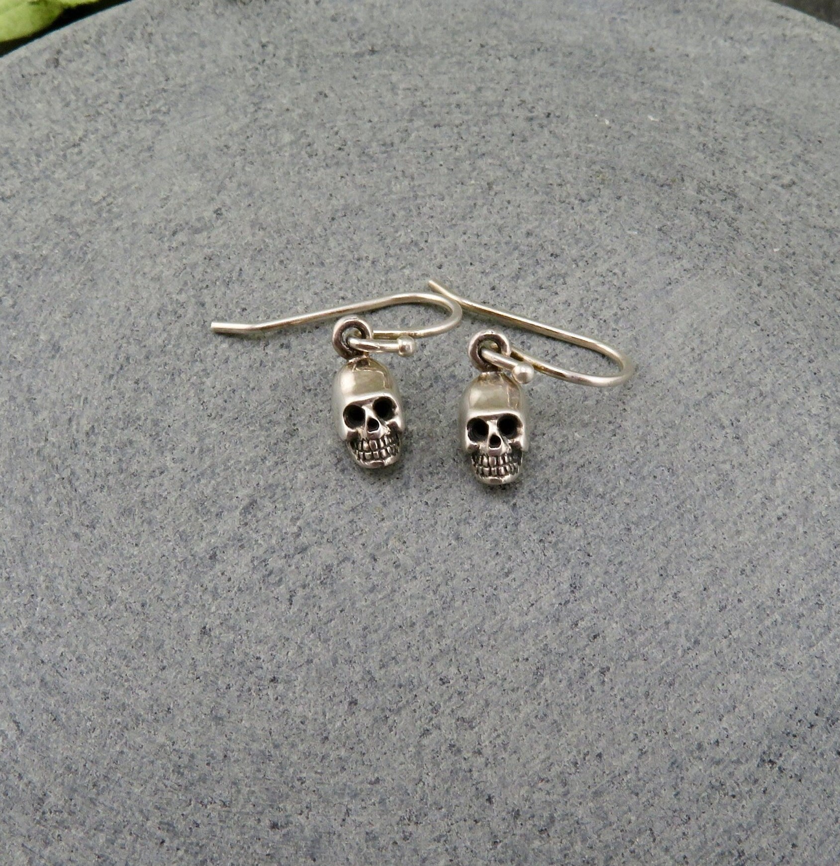 Small Skull Earrings | Sterling Skull Earrings | Silver Mini Skull Earrings | Tiny Skull Earrings | 3D Skull Earrings | Little Skull Earring