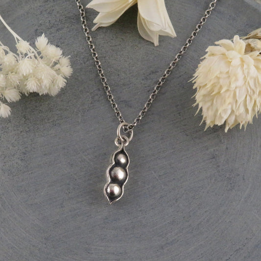 Peas in Pod Necklace | Mothers Day Gift | Sterling Mother's Necklace | Mom Gift | Three Kids Necklace | Present for Mom of Three