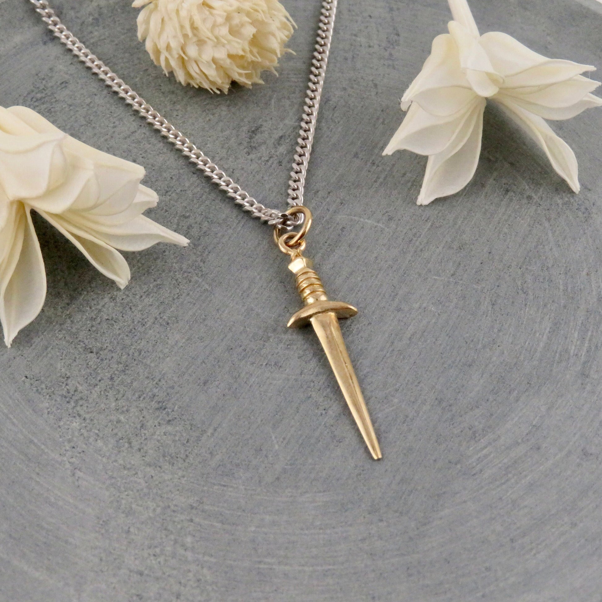 Bronze Dagger Necklace Md