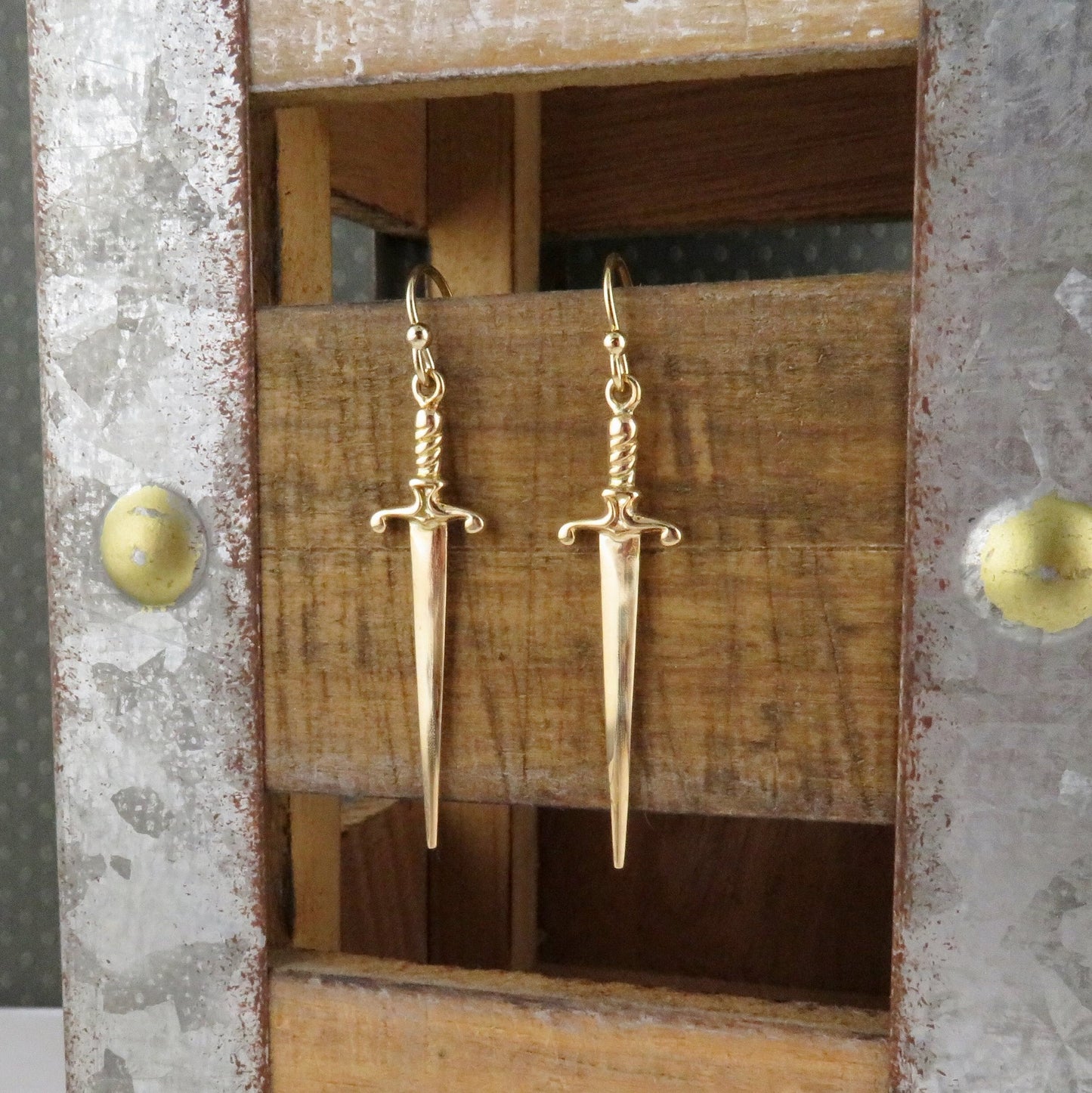 Sword Earrings | Gold Dagger Earrings| Bronze Sword Earrings | Gold Sword Earrings | Gold Dagger Jewelry | Bronze Sword Earrings