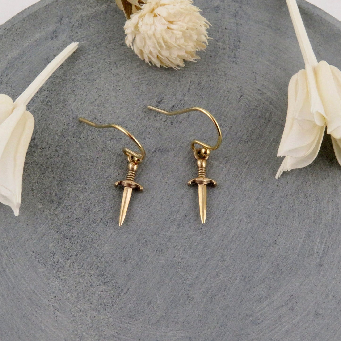 Sword Earrings | Gold Dagger Earrings| Bronze Sword Earrings | Small Gold Sword Earrings | Gold Dagger Jewelry | Bronze Sword Earrings