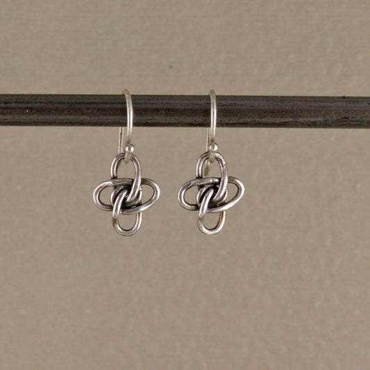 Sterling Knot Earrings | Unique Silver Earrings | Twisted Silver Earrings | Wavy Sterling Earrings | Everyday Silver Earrings | Silver Knots