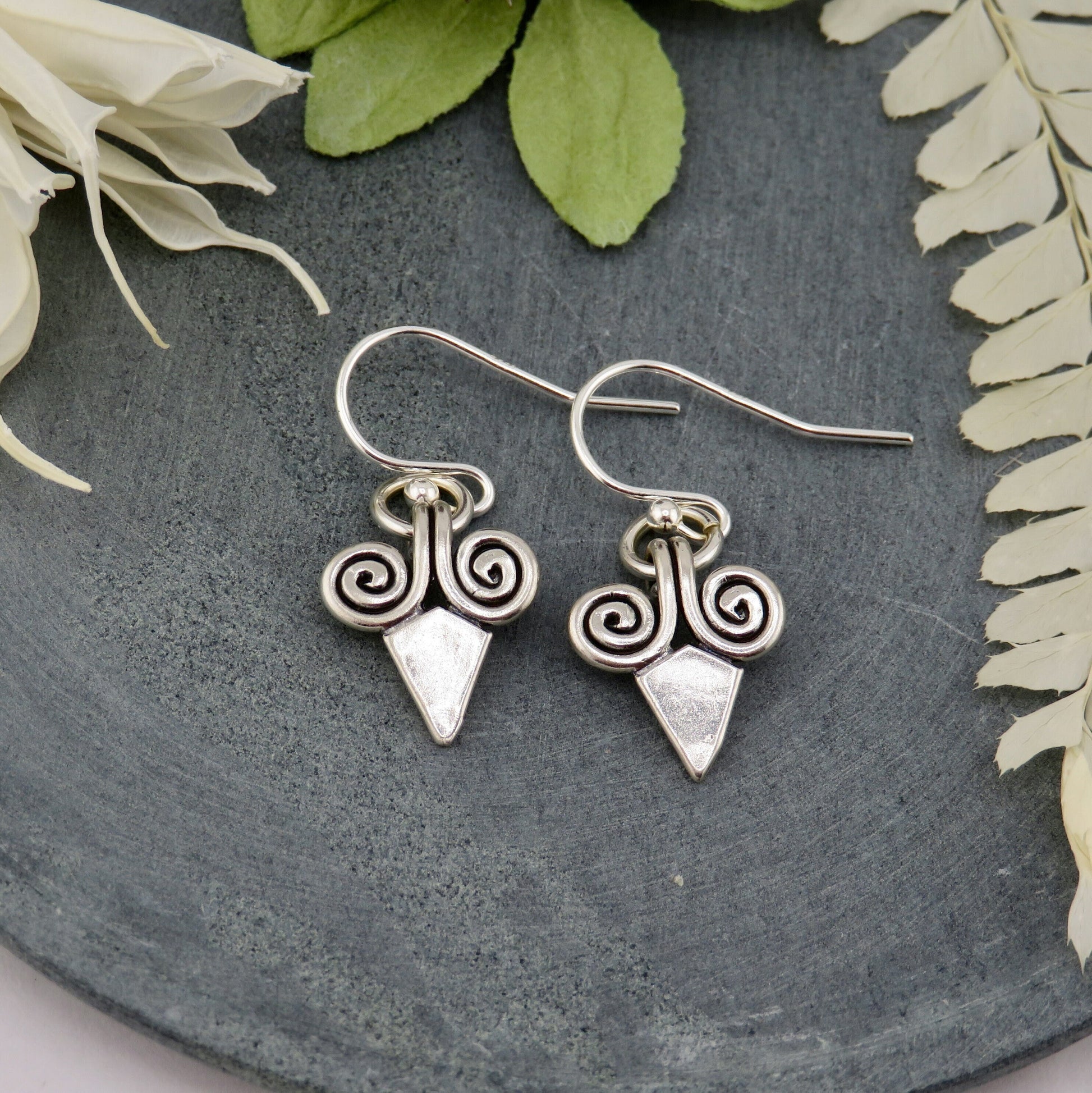 Sterling Drop Earrings | Unique Silver Earrings | Tribal Earrings | Wavy Sterling Earrings | Lightweight Silver Earrings | Airy Earrings