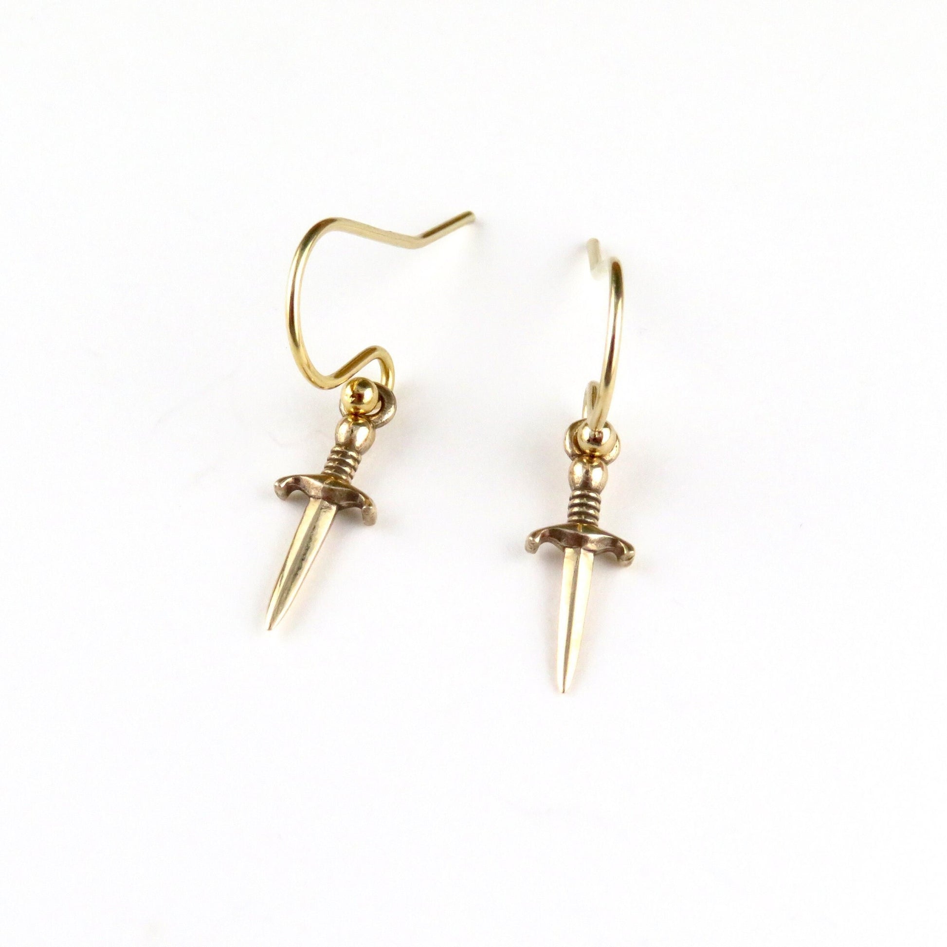Sword Earrings | Gold Dagger Earrings| Bronze Sword Earrings | Small Gold Sword Earrings | Gold Dagger Jewelry | Bronze Sword Earrings