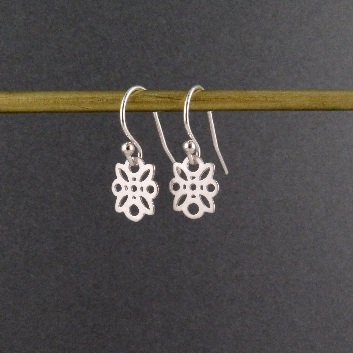 Small Silver Flower Earrings | Delicate Silver Earrings | Lightweight Flower Earring | Sterling Cutout Flower Earrings | Tiny Flower Earring