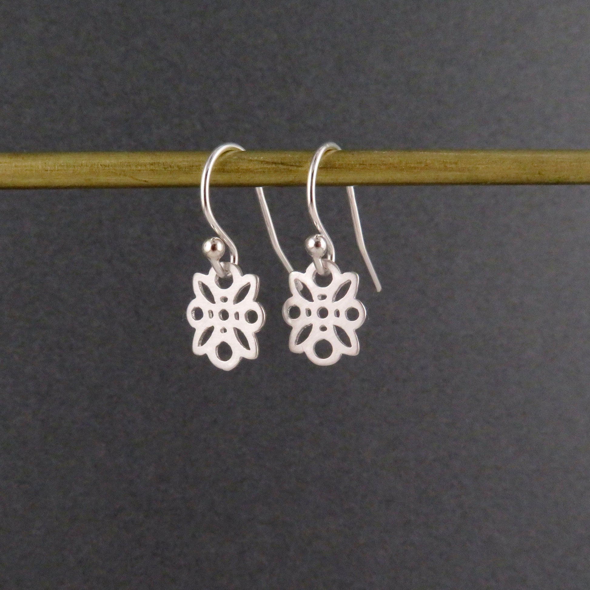 Small Silver Flower Earrings | Delicate Silver Earrings | Lightweight Flower Earring | Sterling Cutout Flower Earrings | Tiny Flower Earring