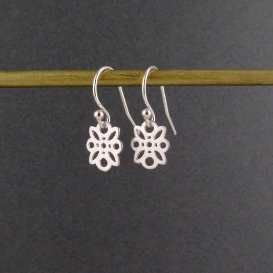 Small Silver Flower Earrings | Delicate Silver Earrings | Lightweight Flower Earring | Sterling Cutout Flower Earrings | Tiny Flower Earring