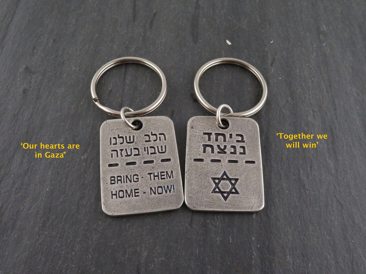 Bring Them Home Keyring | Israel Hostages Keychain | Bring Them Home Dog Tag | Support Israel Keyring | Israel Dog Tag Keyring | Love Israel