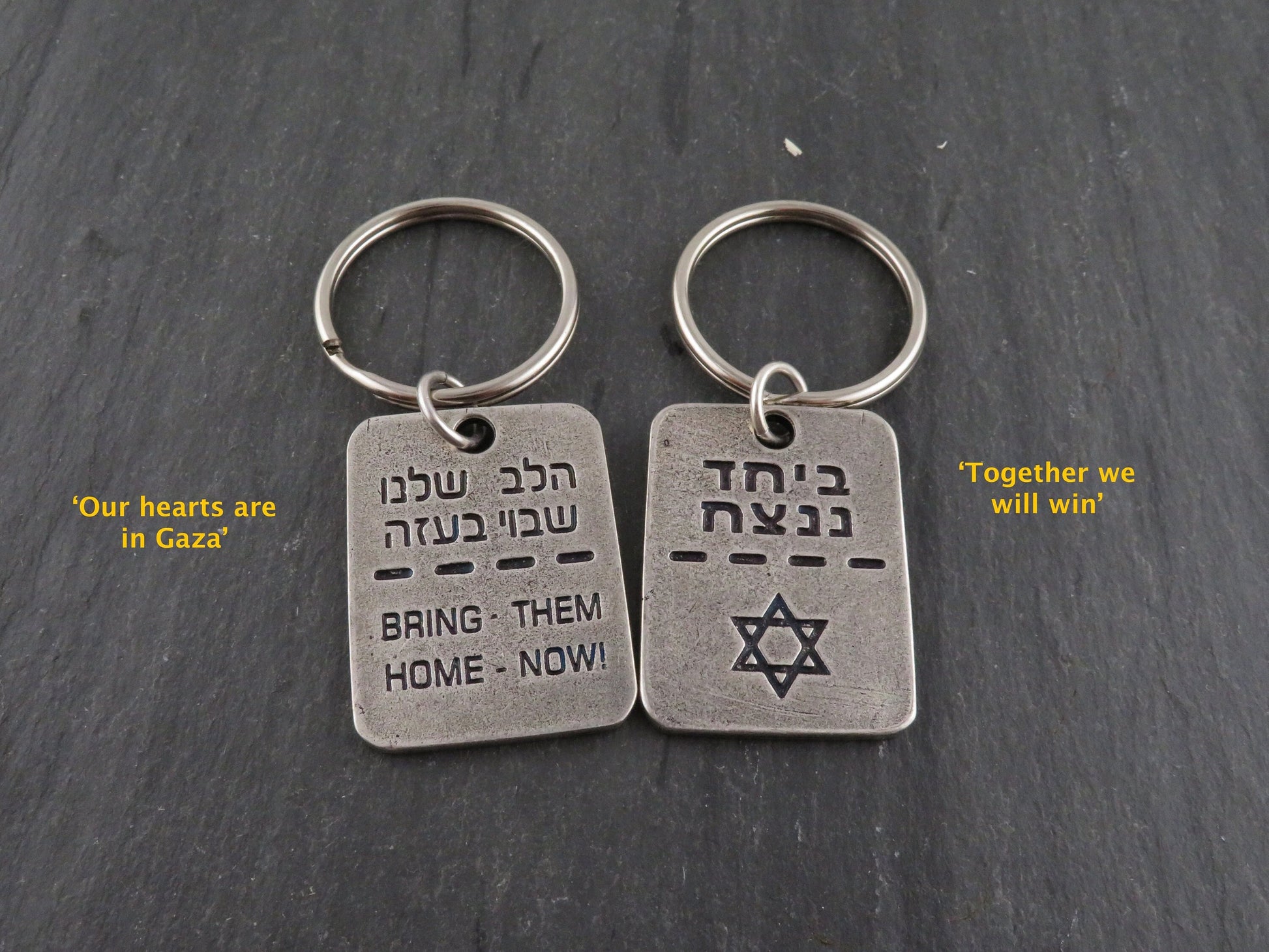 Bring Them Home Keyring | Israel Hostages Keychain | Bring Them Home Dog Tag | Support Israel Keyring | Israel Dog Tag Keyring | Love Israel