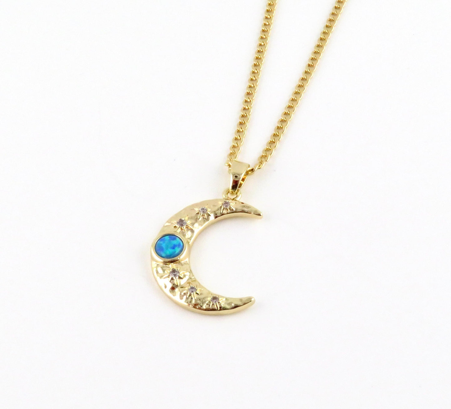Opal Moon Necklace