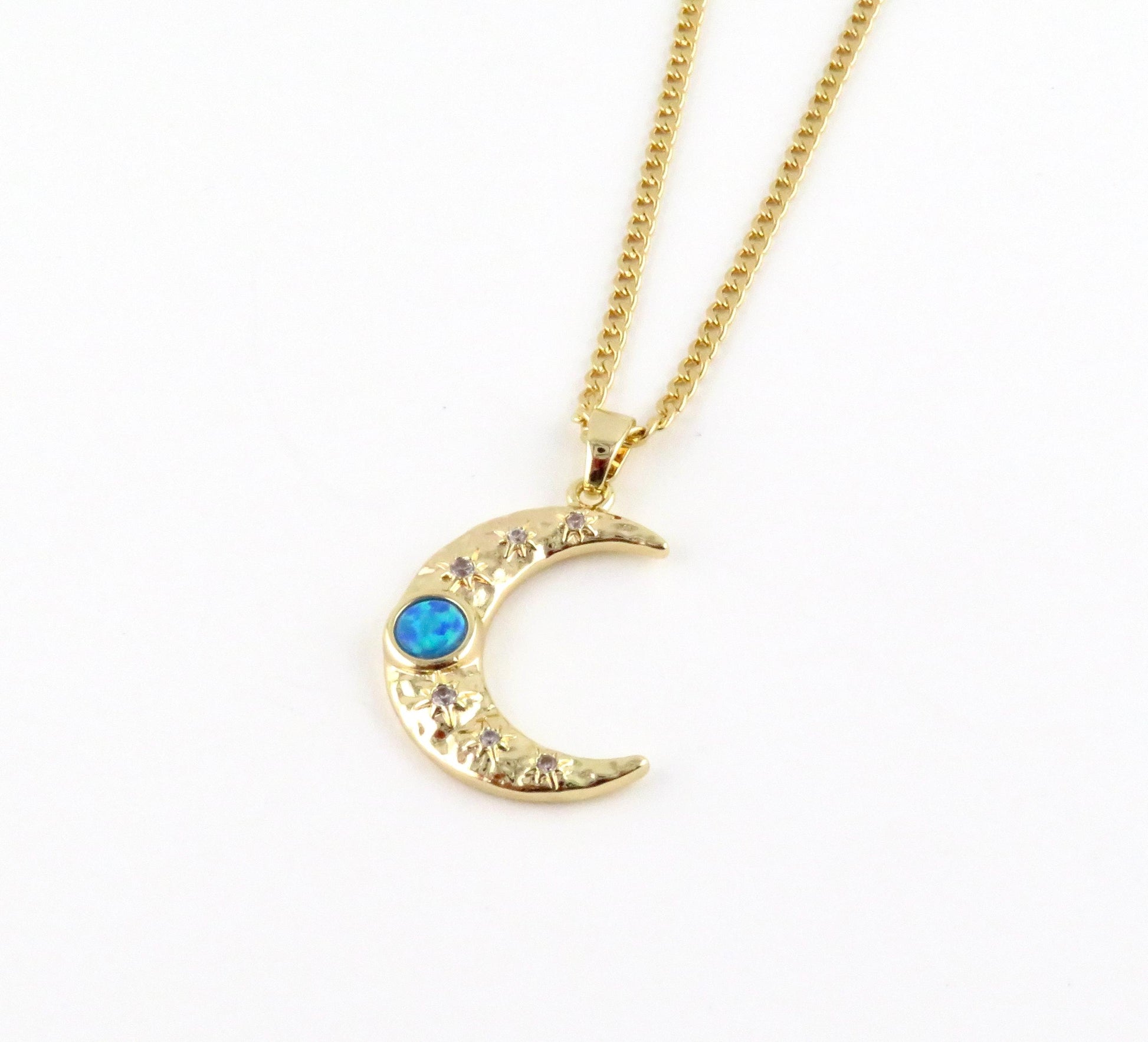 Opal Moon Necklace