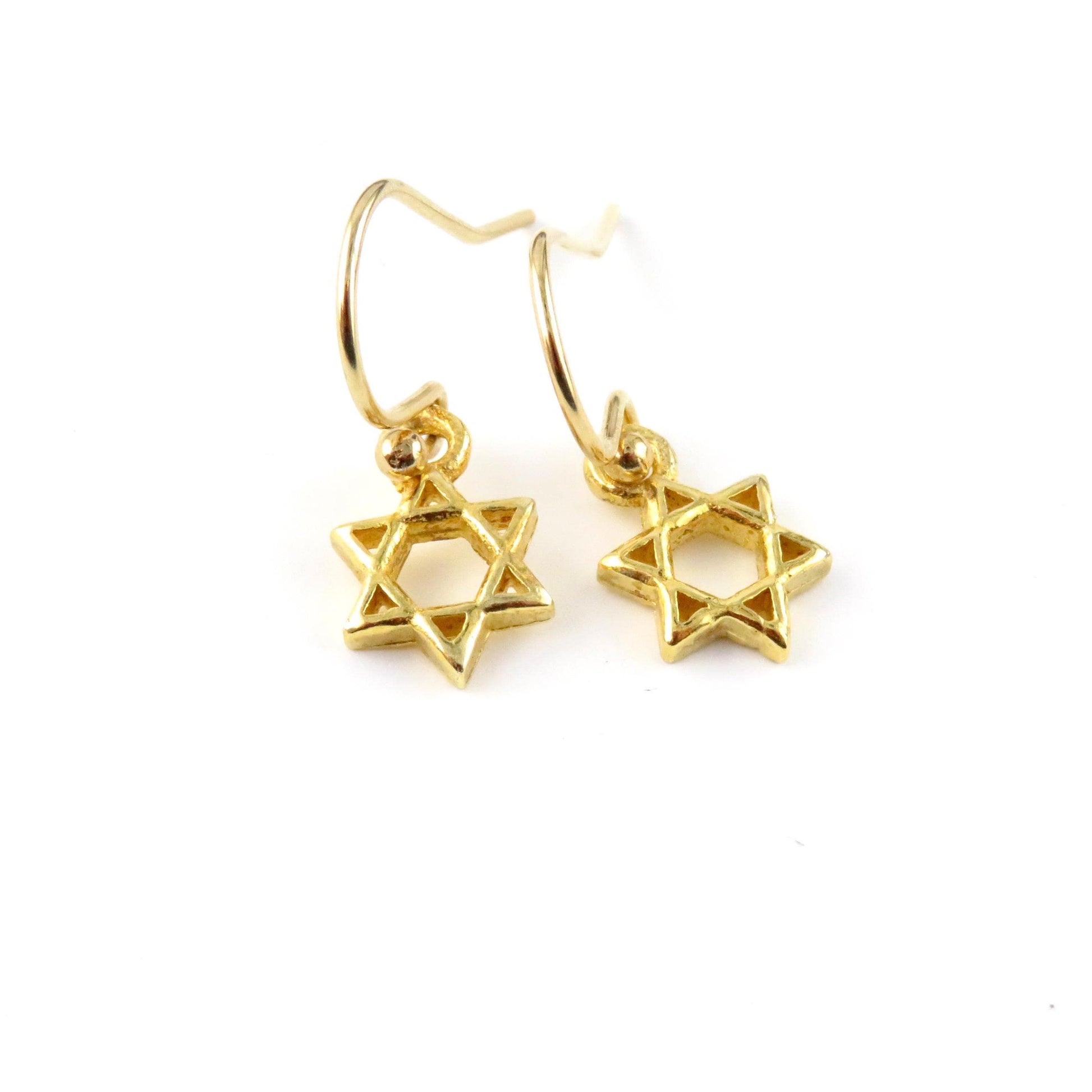 Star of David Earrings | Small Gold Star Earrings | Gold Magen David Earrings | Judaic Earrings | Gold Jewish Star Earrings | Gold Judaica