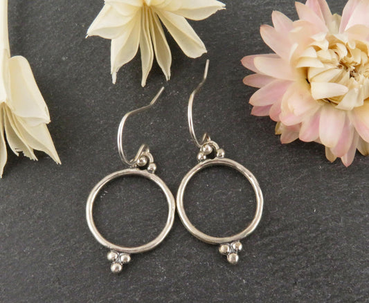 Sterling Circle Earrings | Simple Silver Earrings | Open Airy Earrings | Sterling Earrings | Lightweight Silver Earrings | Everyday Earrings
