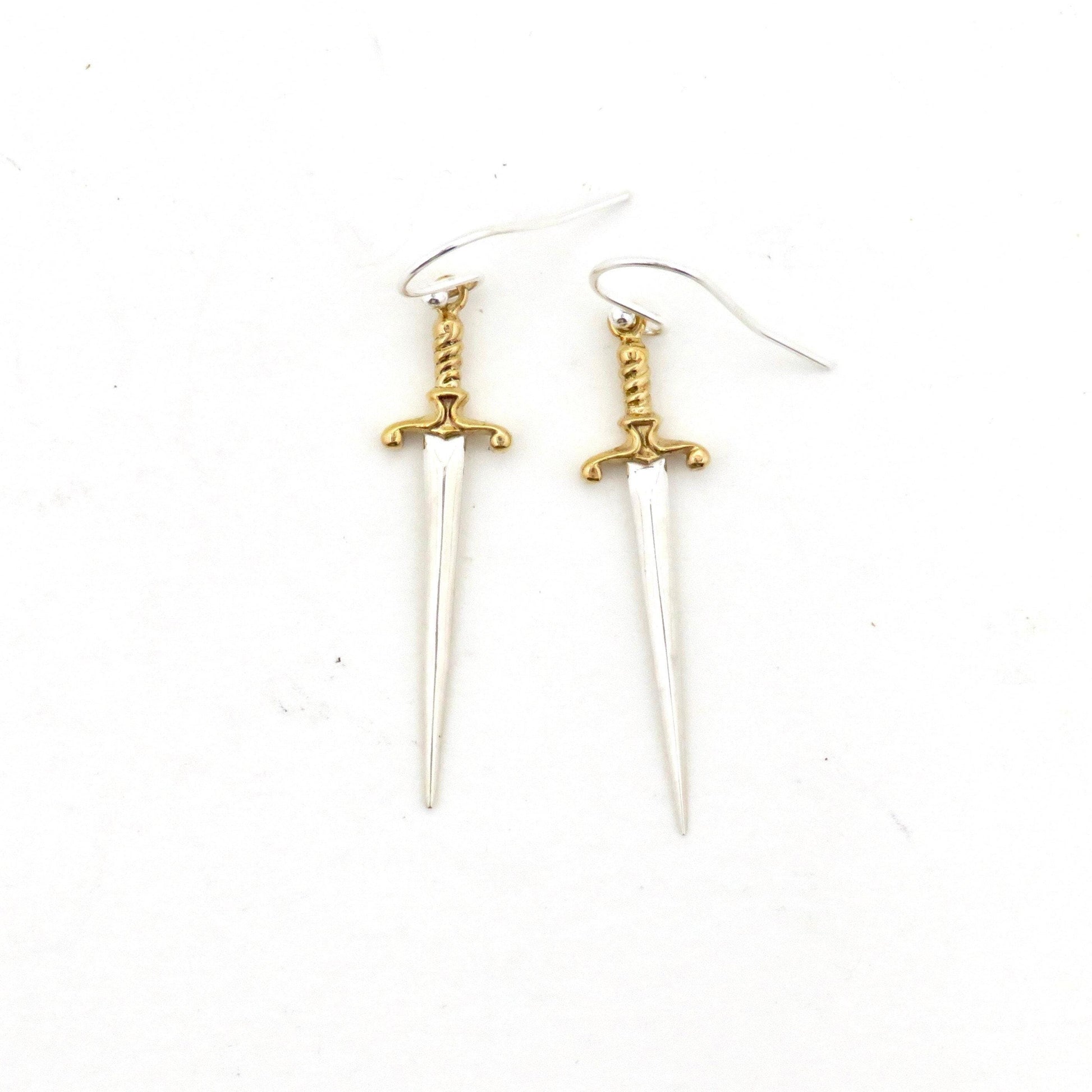 Mixed Metal Dagger Necklace LG