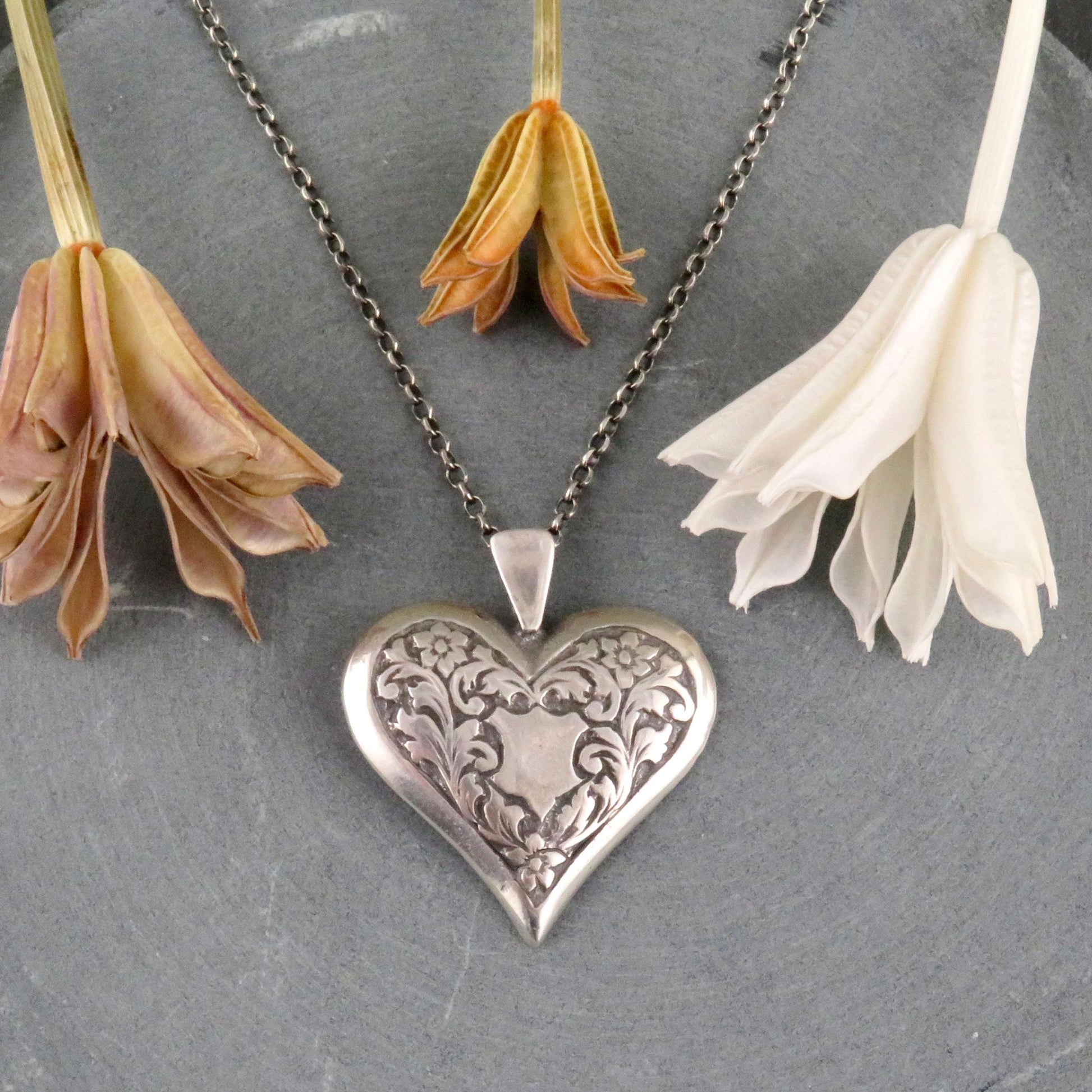 Vintage Romantic Heart Necklace