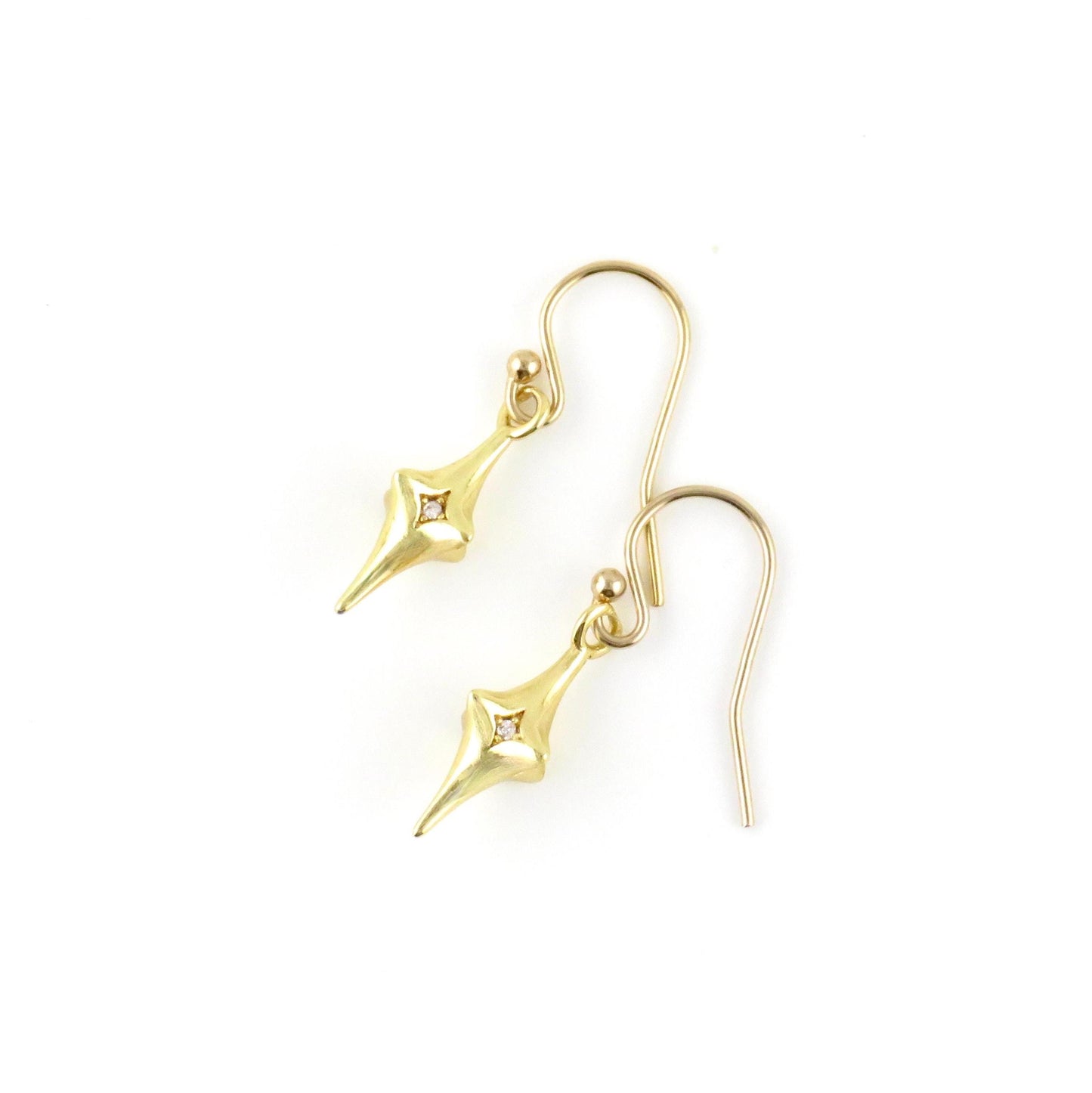 Gold Star Earrings | Gold CZ Star Earrings | North Star Earrings | Sparkly Star Earrings | Gold Star Guidance Earrings | Starburst Earrings