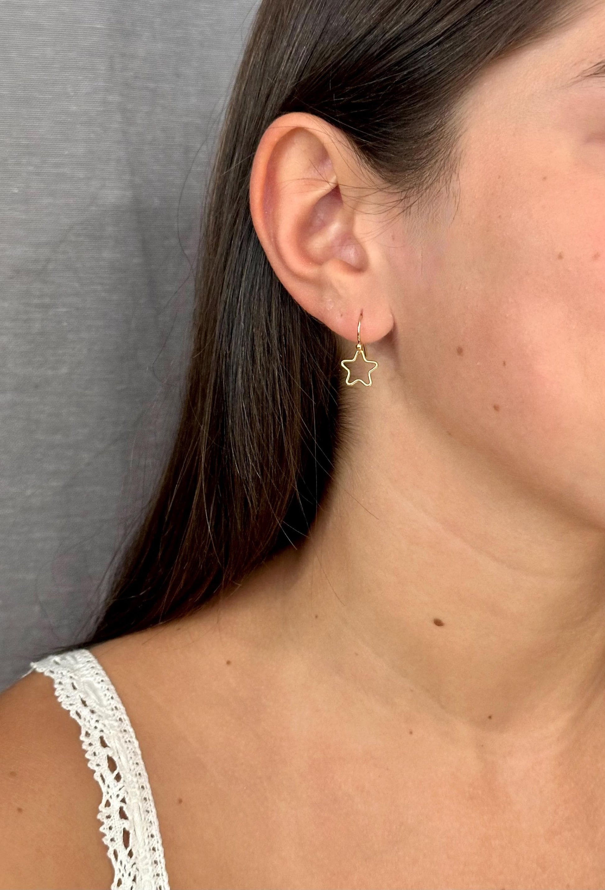 Celestial Earrings | Gold Star Moon Earrings | Mismatched Earrings | Gold Celestial Earrings | Gold Filled Moon Star Earrings | Gold Earring