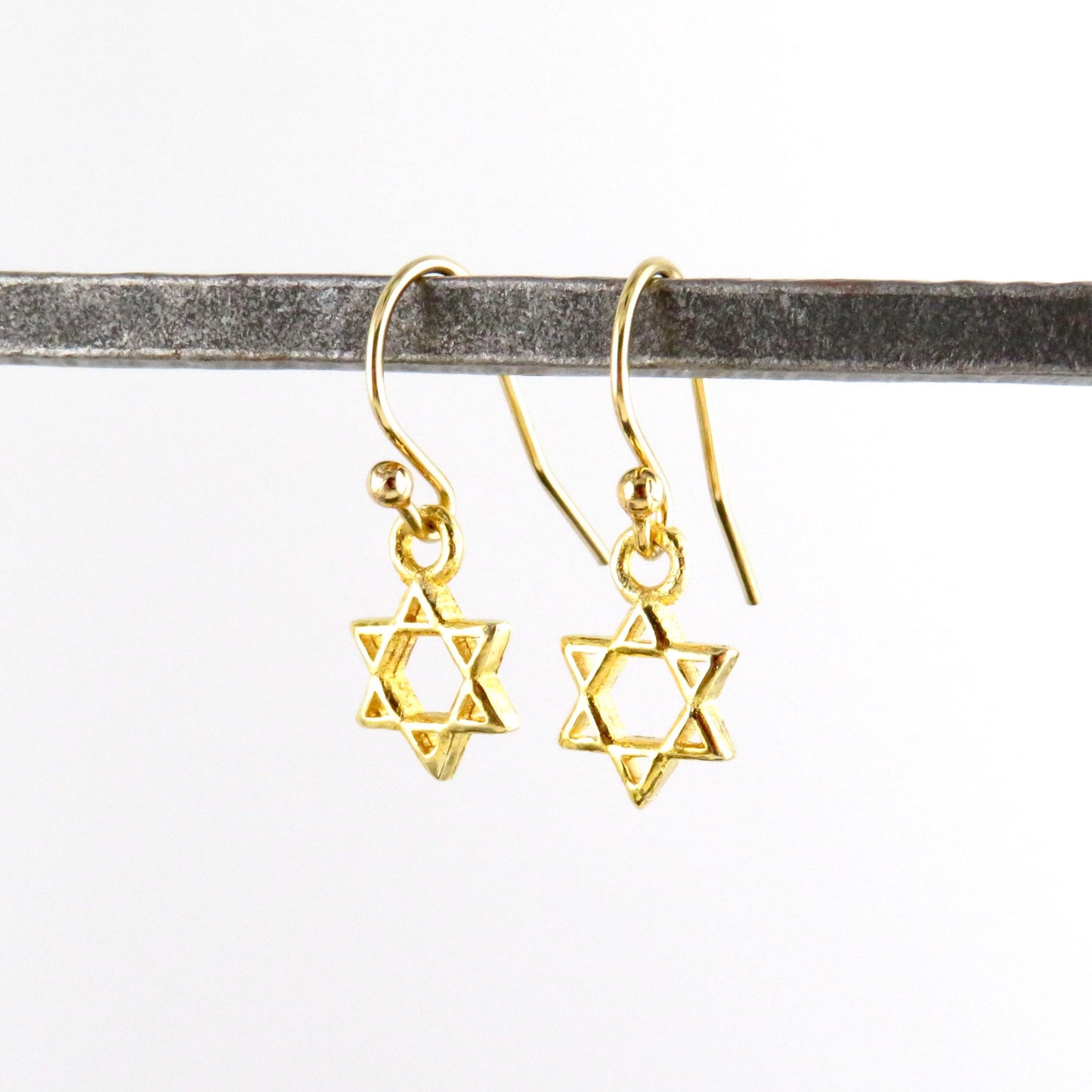 Star of David Earrings | Small Gold Star Earrings | Gold Magen David Earrings | Judaic Earrings | Gold Jewish Star Earrings | Gold Judaica