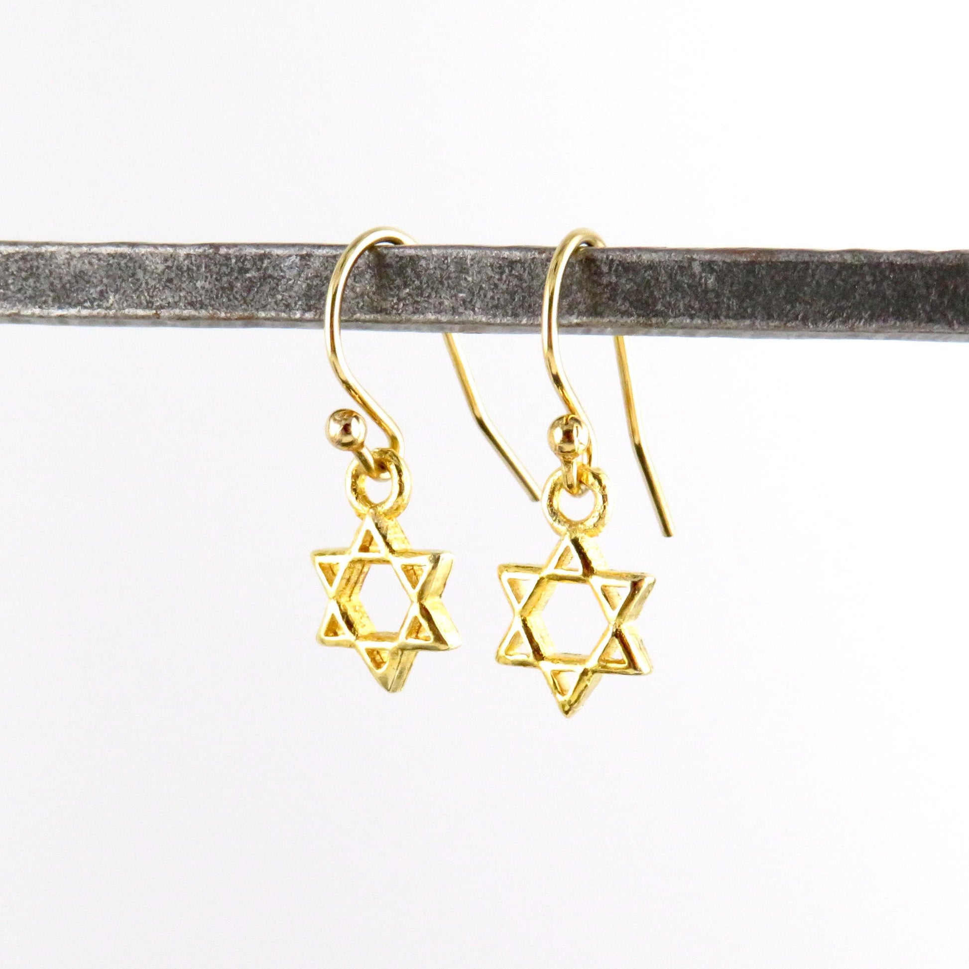 Star of David Earrings | Small Gold Star Earrings | Gold Magen David Earrings | Judaic Earrings | Gold Jewish Star Earrings | Gold Judaica