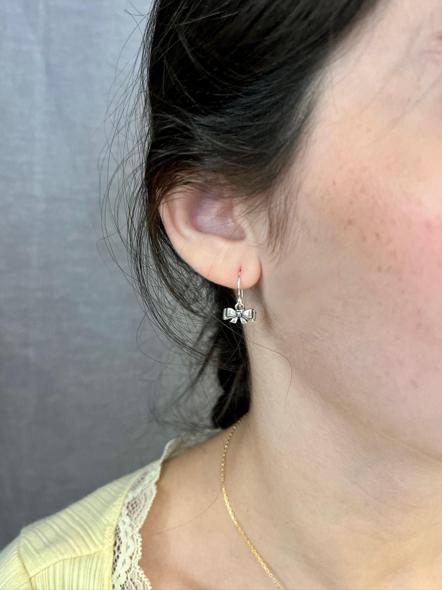 Small Silver Earrings | Silver Bow Earrings | Minimal Earrings | Simple Bow Earrings | Cute Earrings | Young Girl Earrings | Sterling Bows