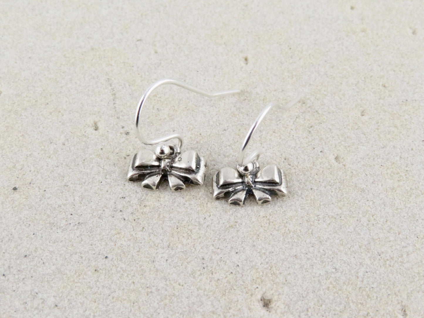 Small Silver Earrings | Silver Bow Earrings | Minimal Earrings | Simple Bow Earrings | Cute Earrings | Young Girl Earrings | Sterling Bows