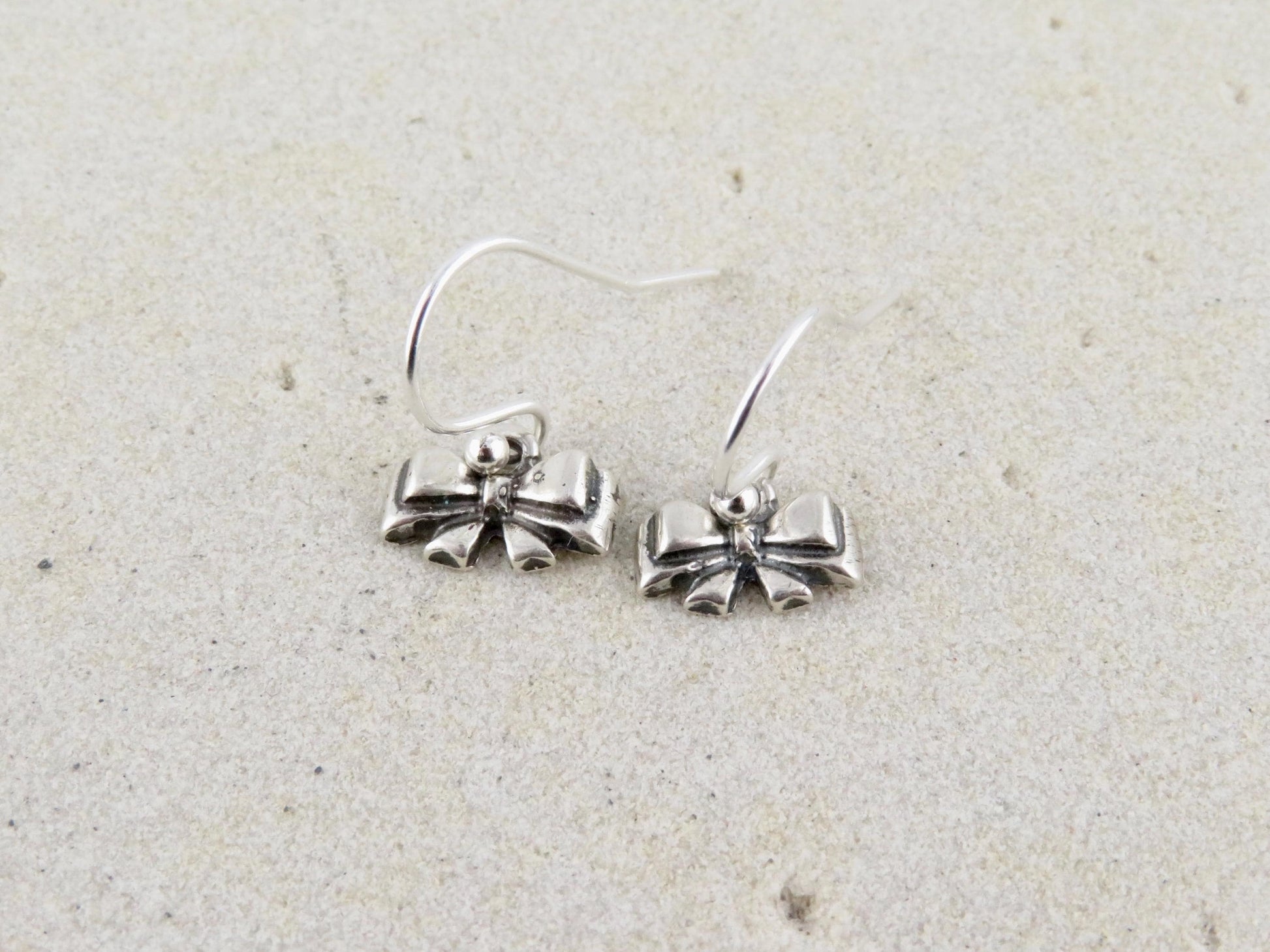 Small Silver Earrings | Silver Bow Earrings | Minimal Earrings | Simple Bow Earrings | Cute Earrings | Young Girl Earrings | Sterling Bows