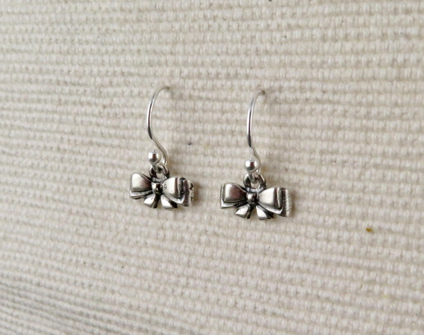 Small Silver Earrings | Silver Bow Earrings | Minimal Earrings | Simple Bow Earrings | Cute Earrings | Young Girl Earrings | Sterling Bows