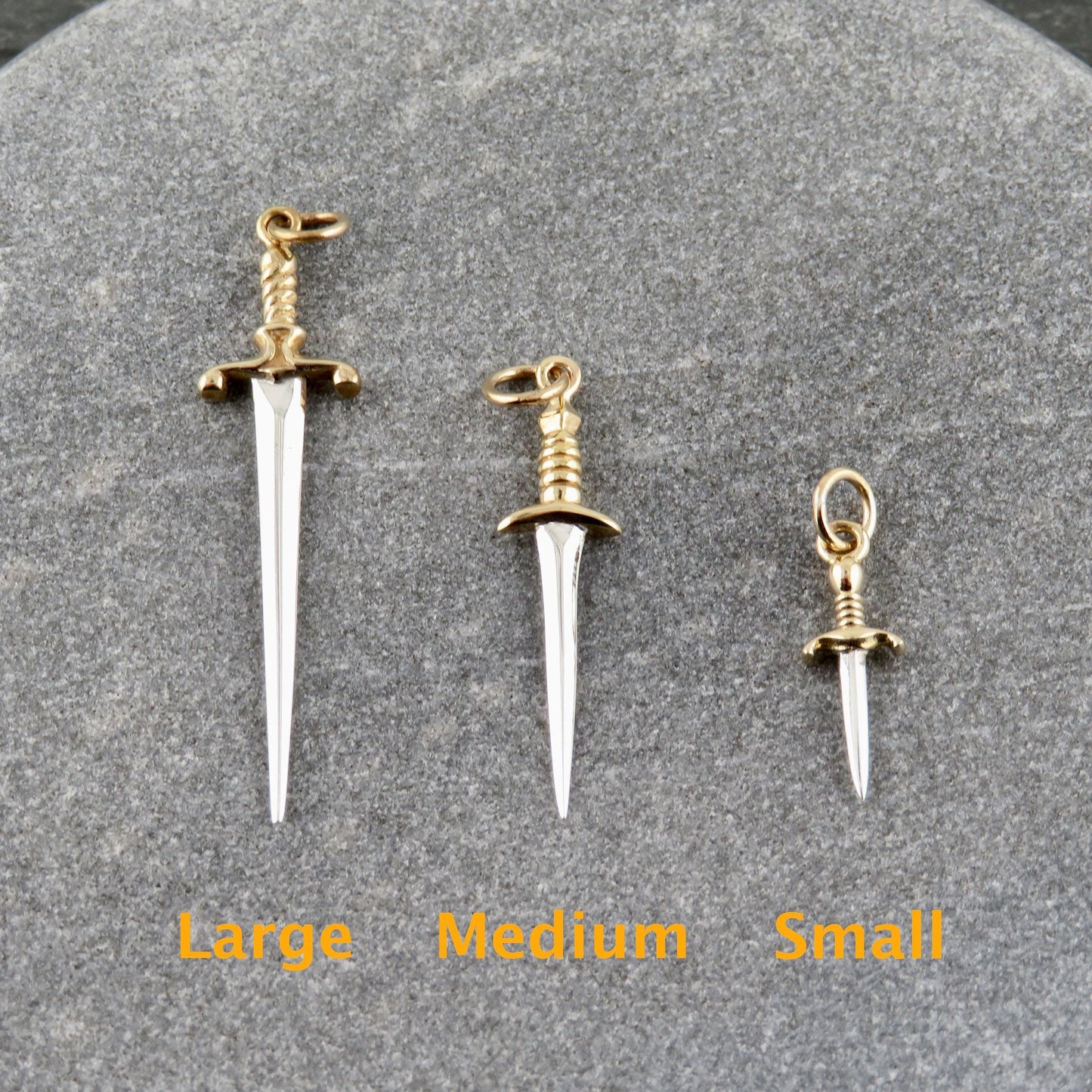 Mixed Metal Dagger Necklace LG