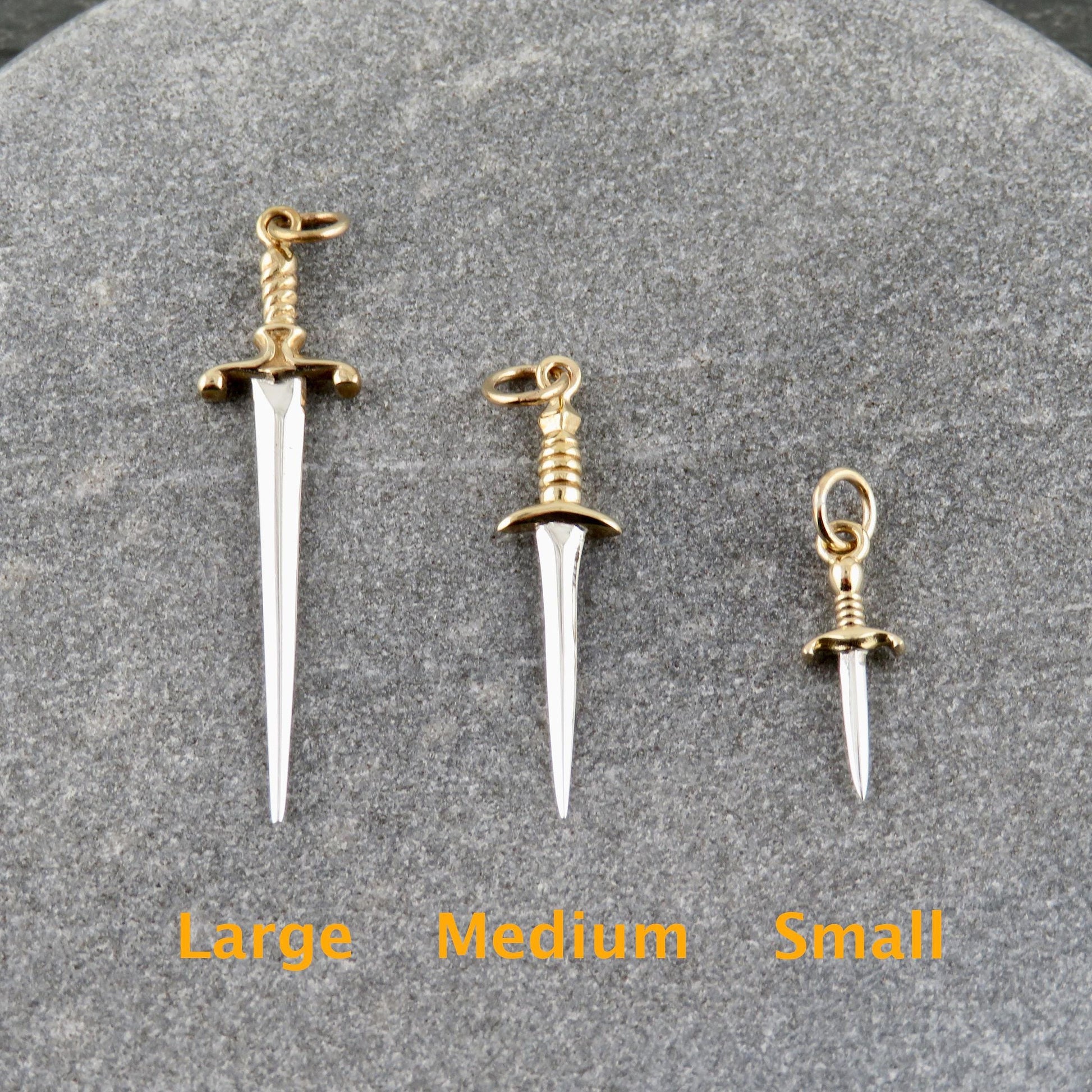 Mixed Metal Dagger Necklace LG
