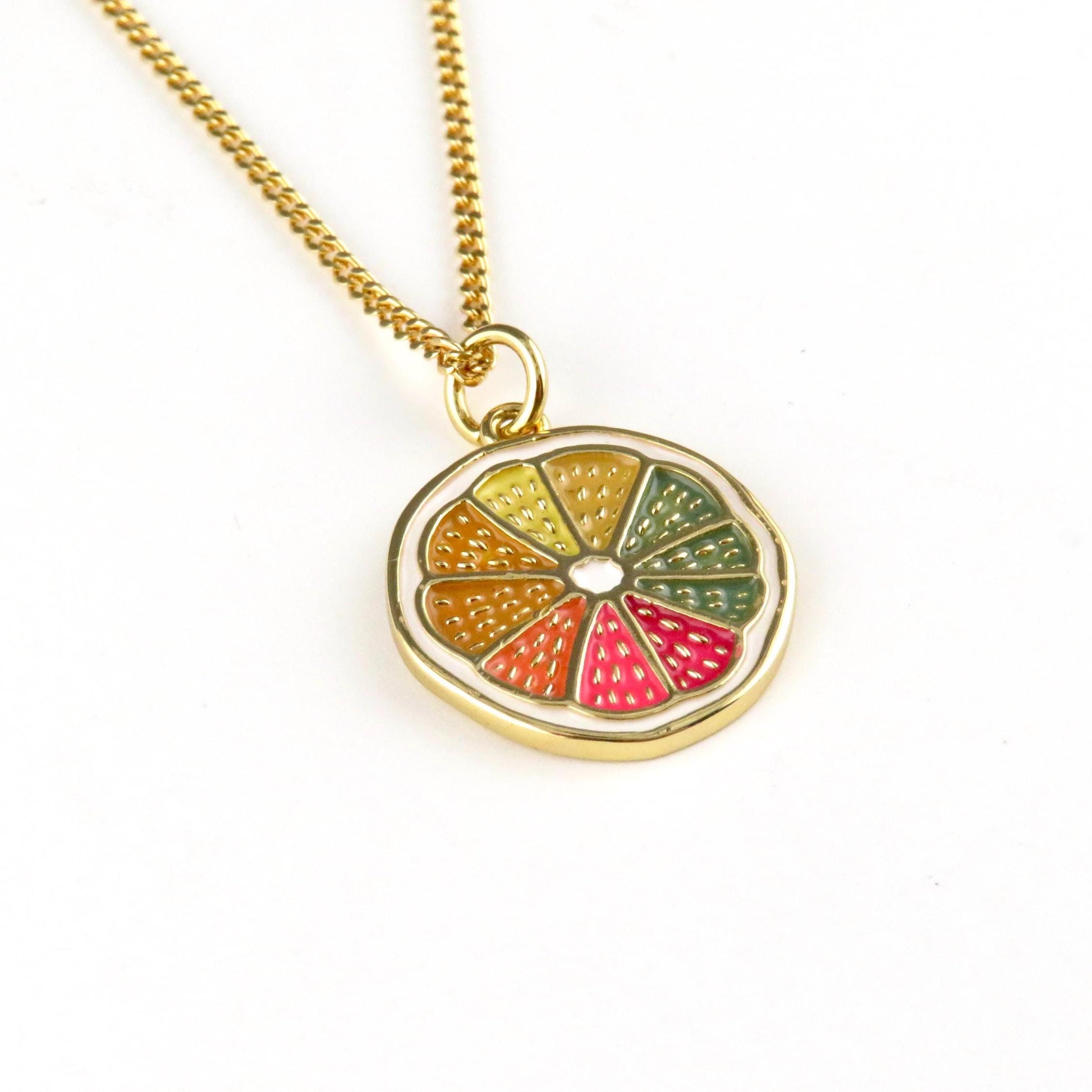 Citrus Slice Necklace