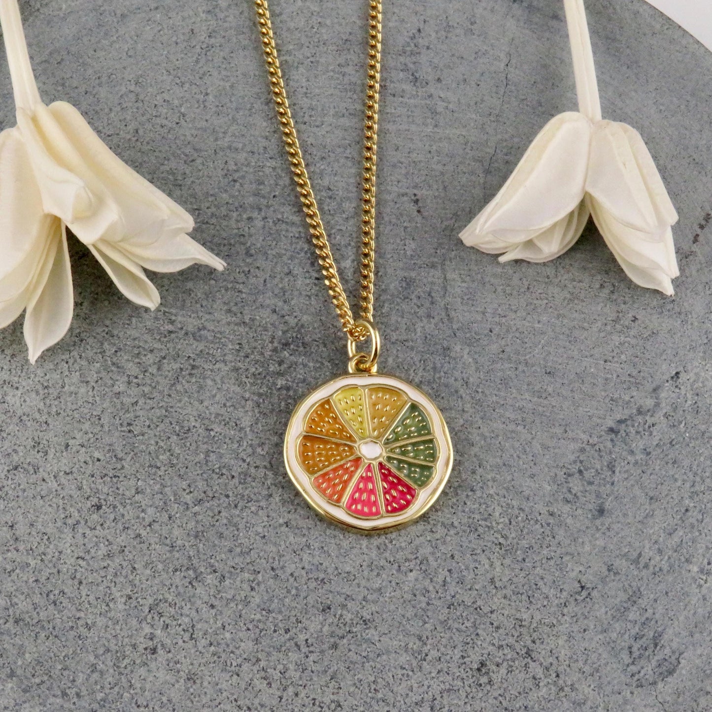 Citrus Slice Necklace