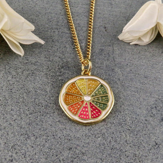 Citrus Slice Necklace
