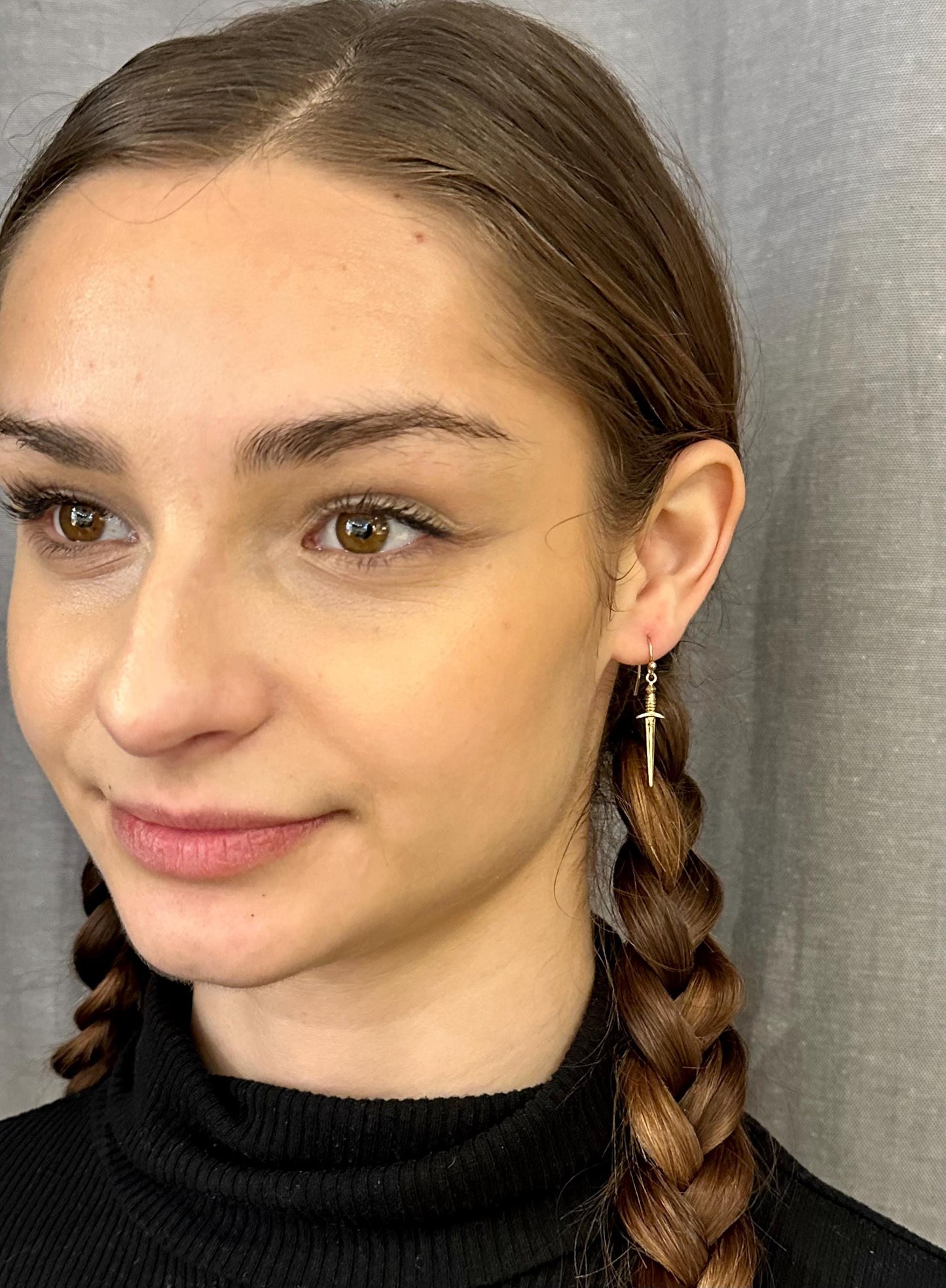 Bronze Dagger Earrings Md