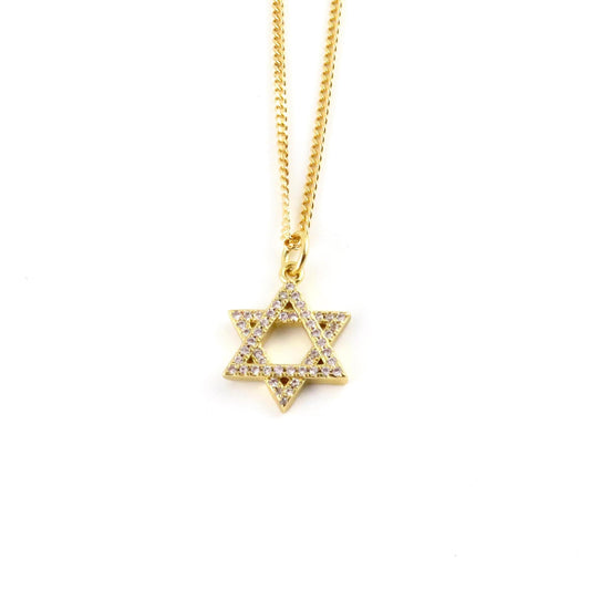 Small Gold Jewish Star Necklace | Star of David Necklace | Gold Filled Magen David | Judaic Necklace | Gold Filled Jewish Star Necklace