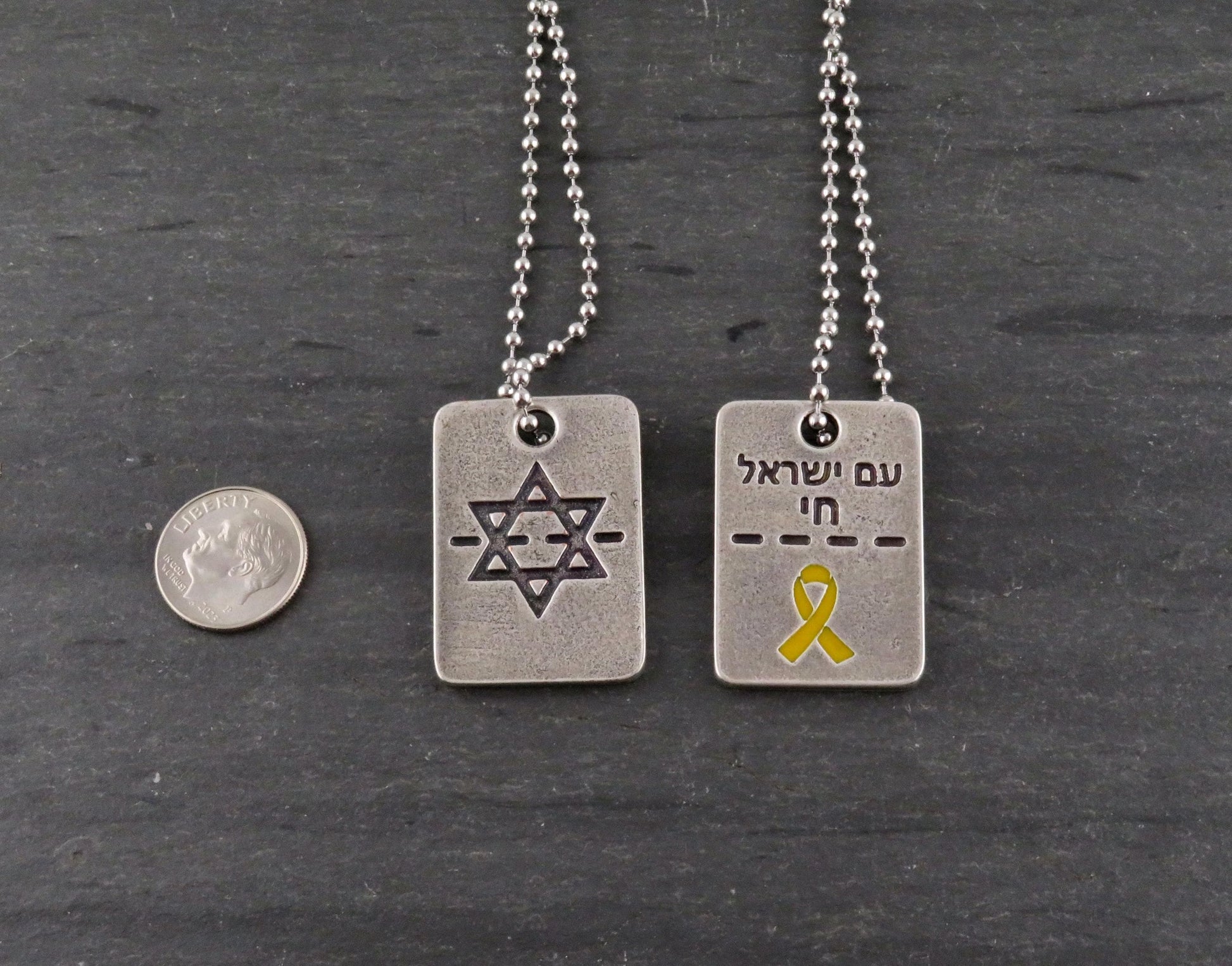 Support Israel Dog Tag | Am Yisrael Chai Dog Tag | Long Live Israel Necklace | Bring Them Home | Israel Dog Tag Pendant |Love Israel Pendant