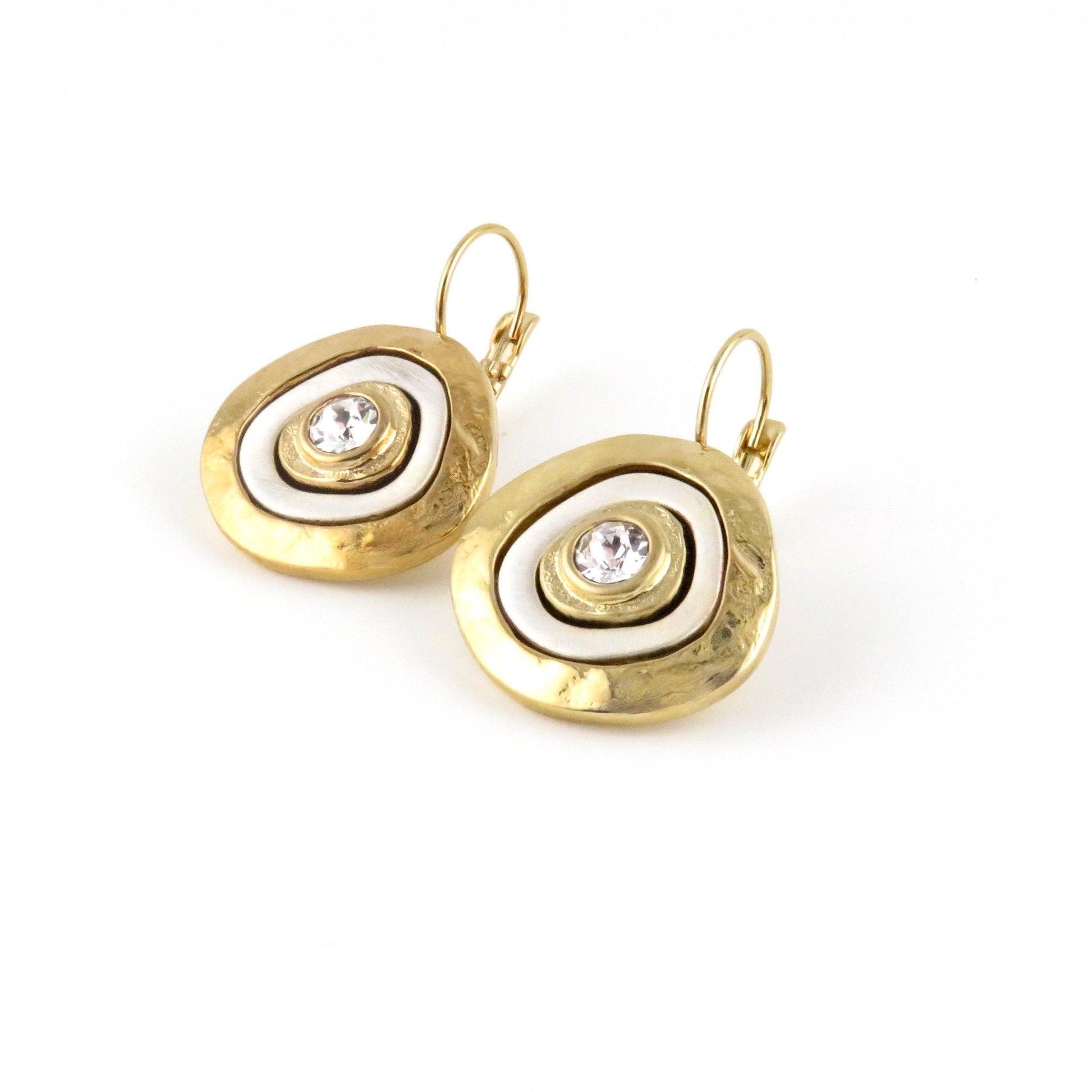 Two Tone Earrings | Gold Silver Earrings | Mixed Metal Earrings | Two Toned Sparkle Earrings | Two Tone Hoops | Unique Gold Hoop Earrings