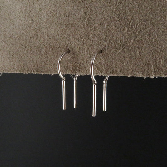 Silver Simple Threaders | Sterling Threader Earrings | Silver Dancing Threaders | Minimal Silver Earrings | Delicate Silver Earrings