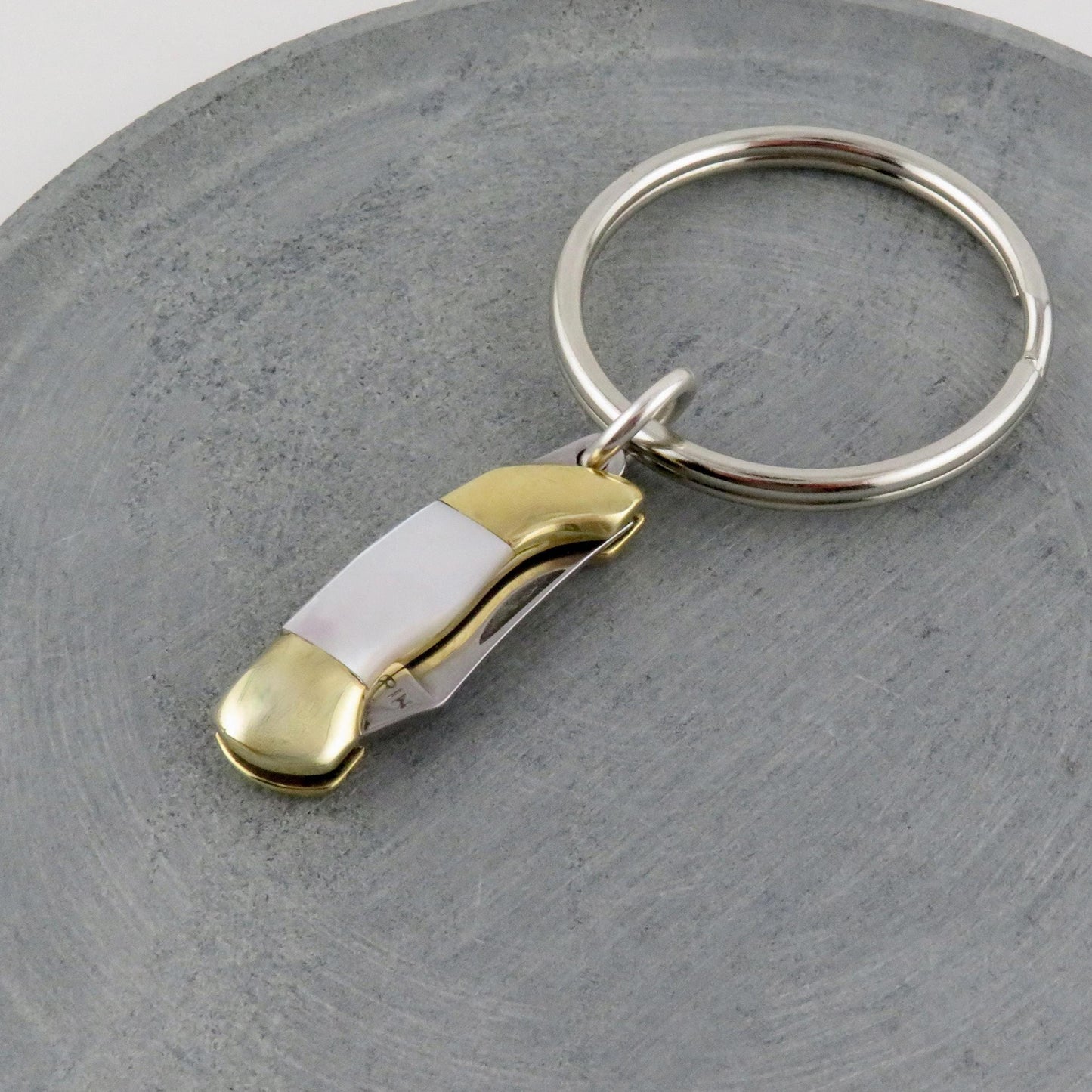 Pearl Knife Keychain | Mini Knife Keyring | Small Pocketknife Keychain | Mother of Pearl Mini Knife Keychain | Pearl Knife Keyring