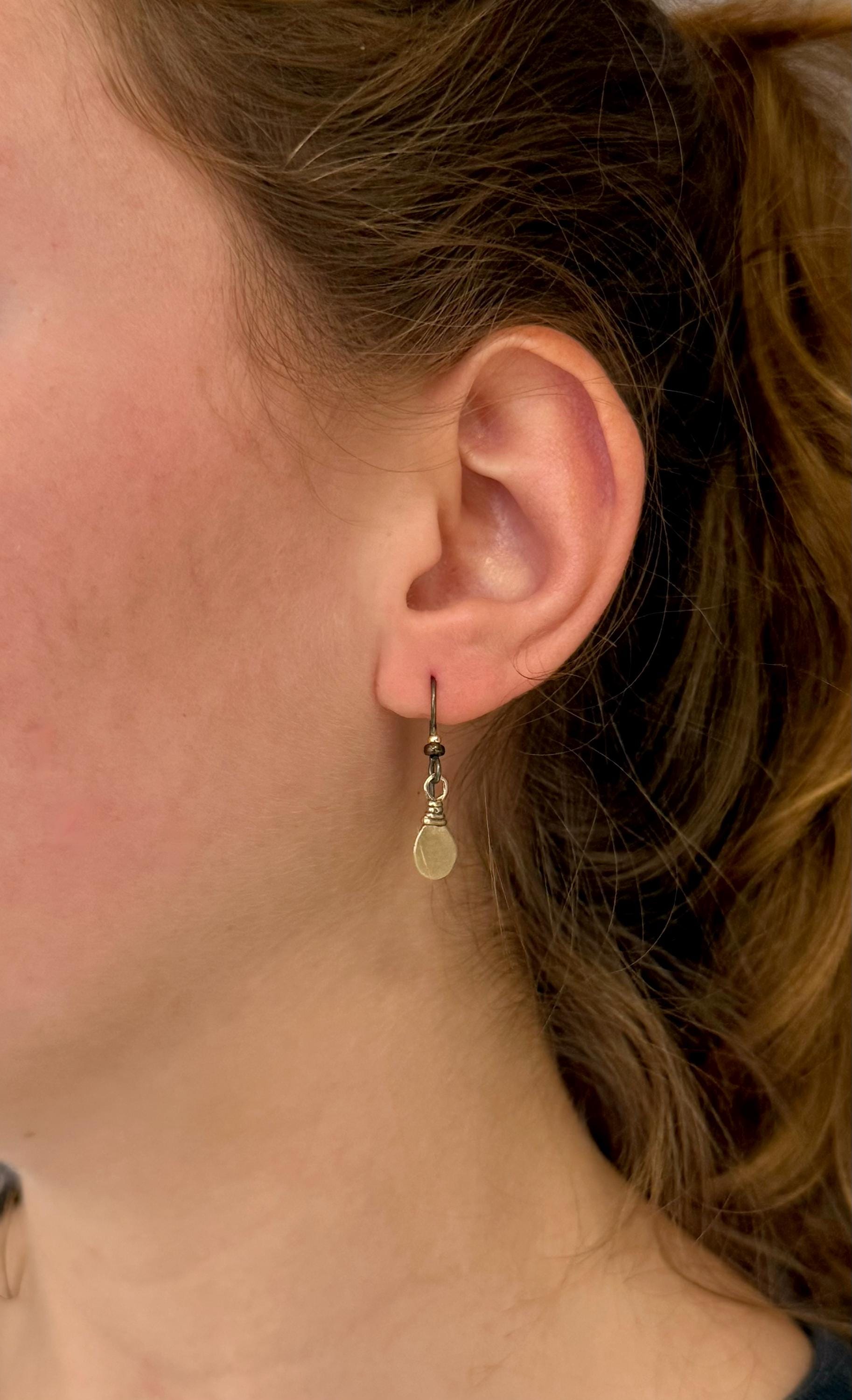 Simple Gold Earrings | Tribal Bronze Earrings | Natural Gold Earrings | Bronze Geometric Earrings | Bronze Teardrop Earrings | Gold Teardrop